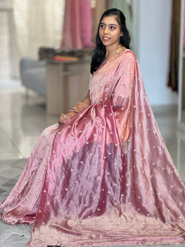 Sequence & Beads Detailed Shimmer Georgette Saree | SBP870