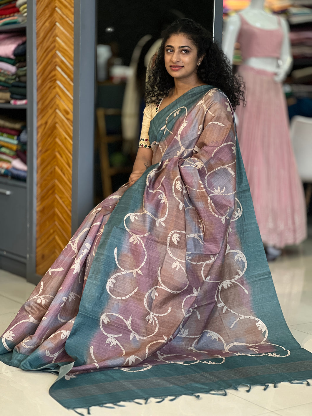 Printed Semi Silk Saree | GMS133