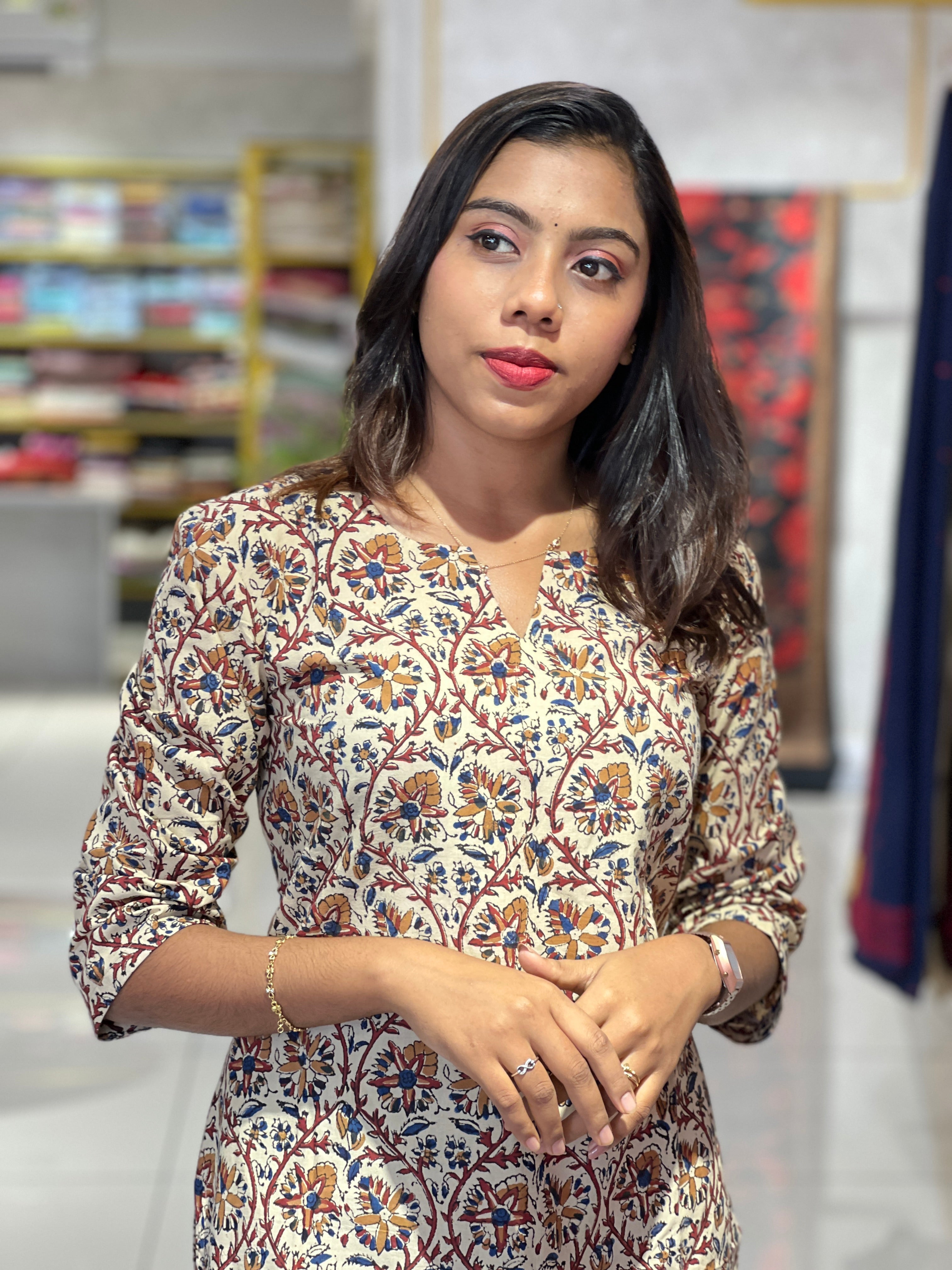 Floral Printed Cotton Kurta Set | DNT855