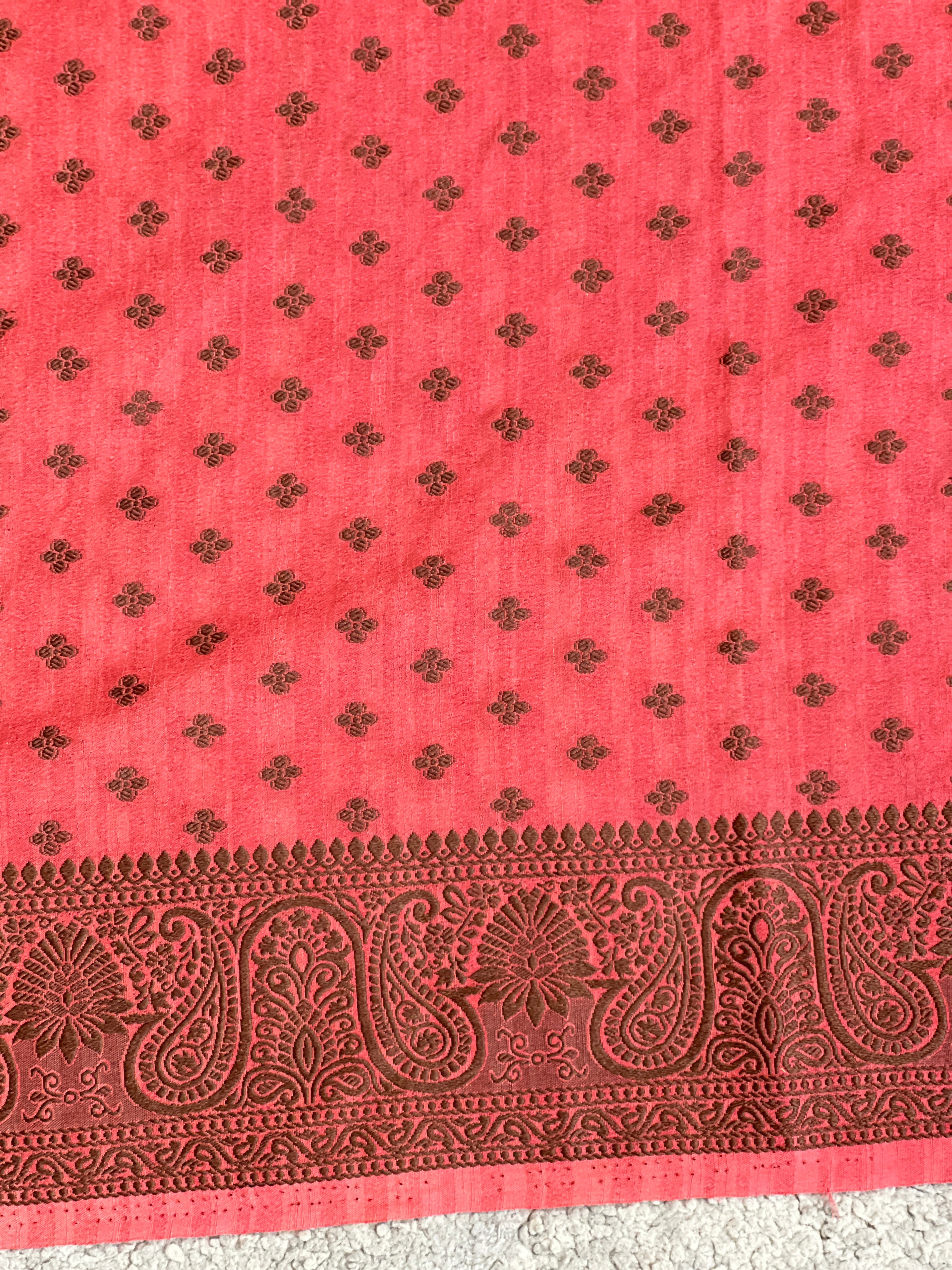 Antique Color Thread Woven Tussar Georgette Banarasi Saree | YNG1268