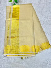 Golden Kasavu Border Detailed Tissue Saree | GAT324