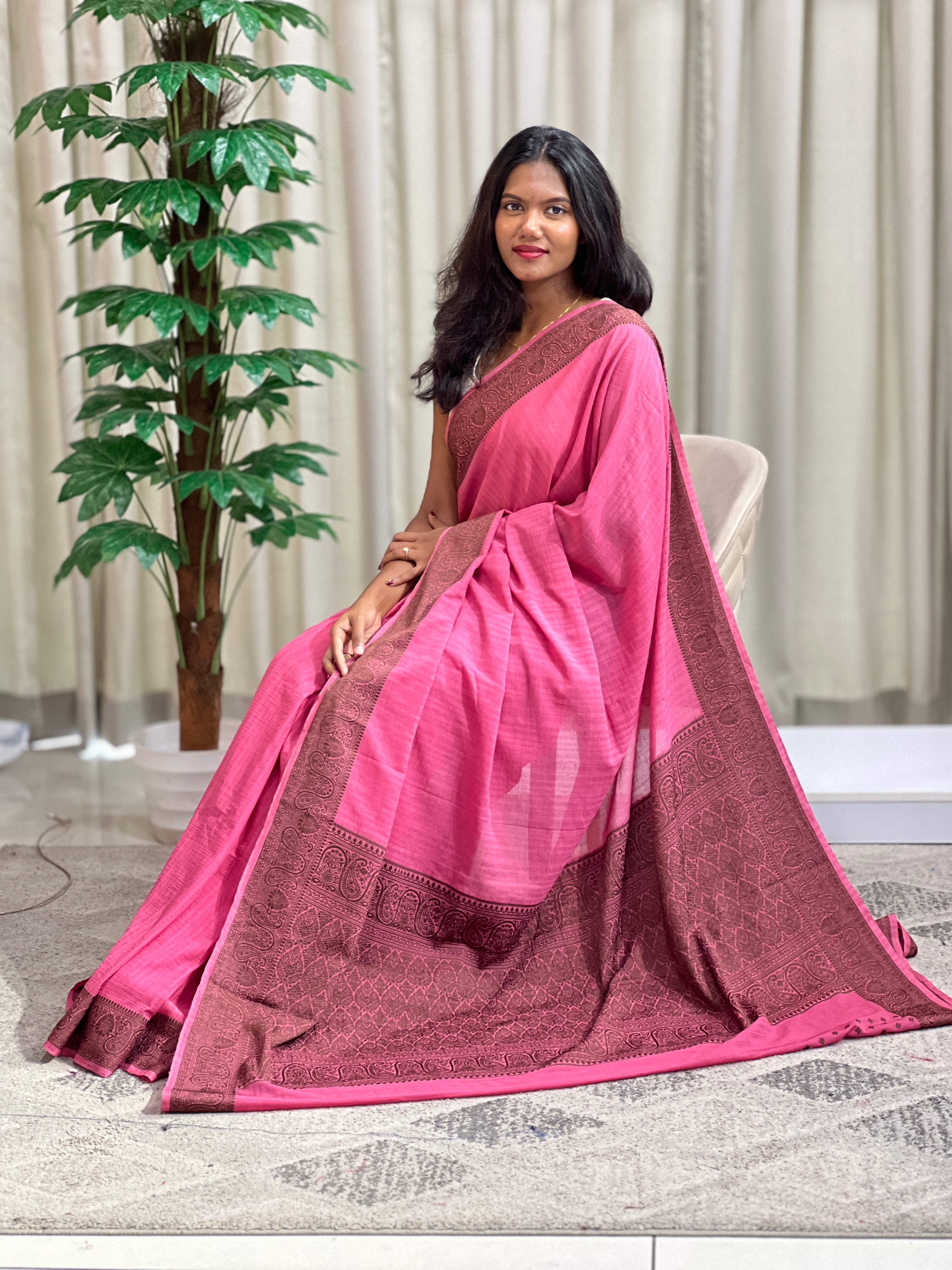 Antique Color Thread Woven Tussar Georgette Banarasi Saree | YNG1263