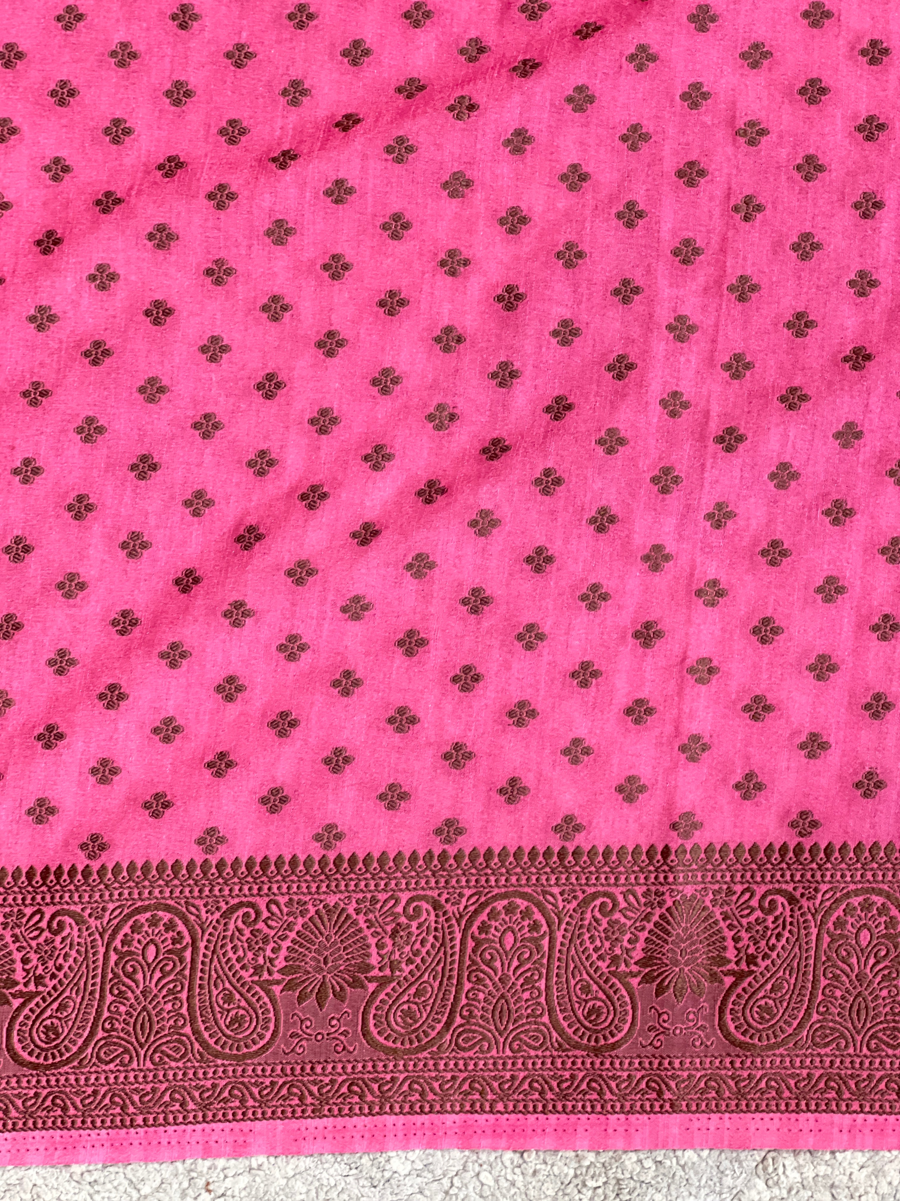Antique Color Thread Woven Tussar Georgette Banarasi Saree | YNG1263