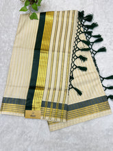 Stripe Weaving With Kara Detailed Tissue Saree | GAT357