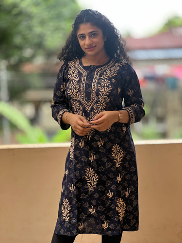 Hand Chikankari Rayon Kurta | SRC153