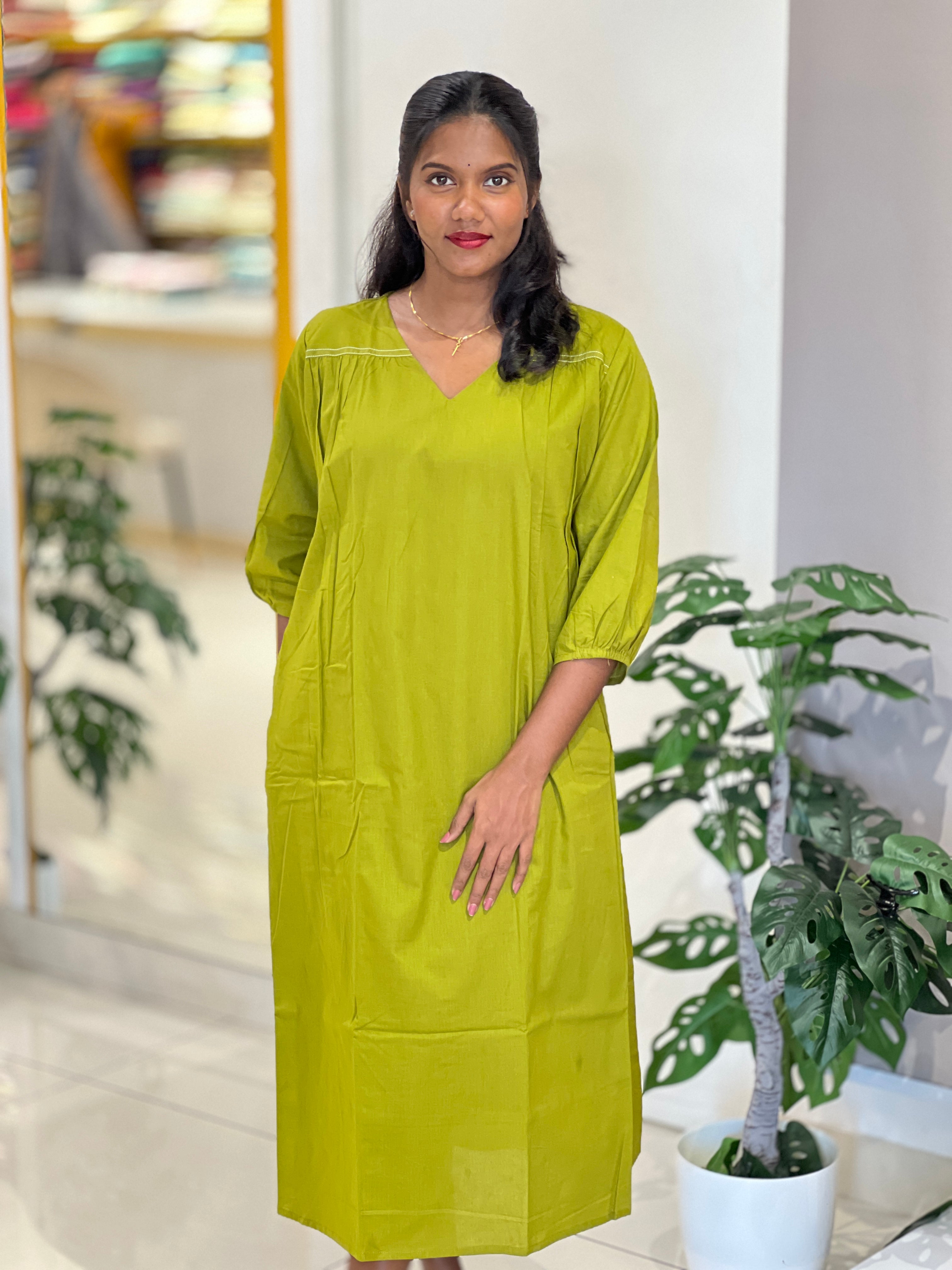 Aline Patterned Cotton Kurta | MSN167