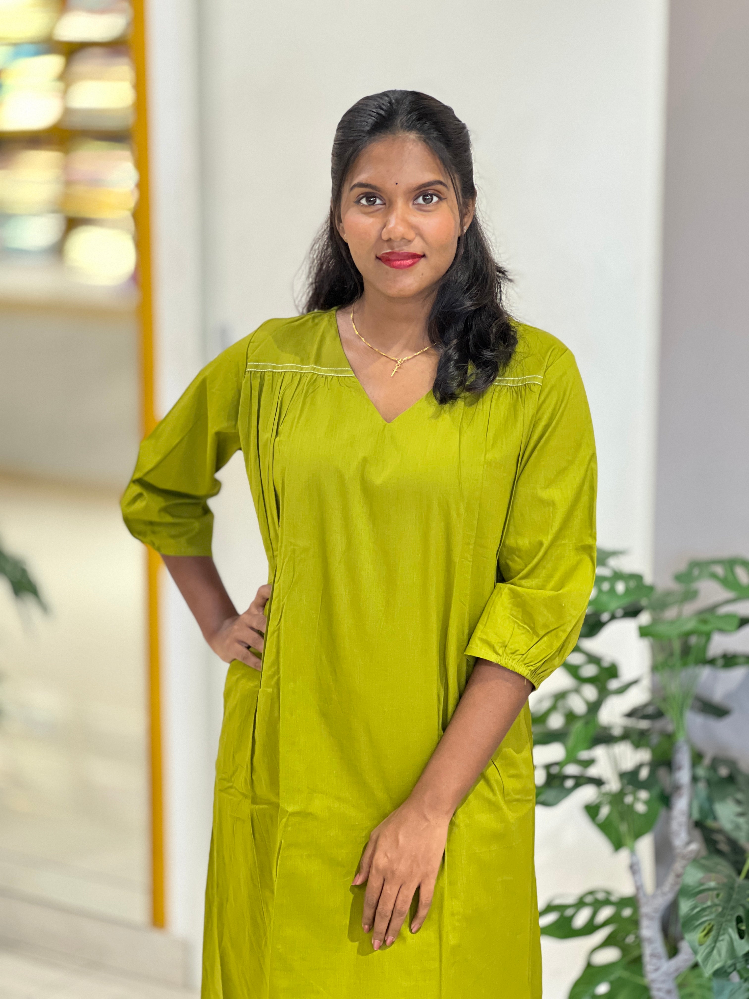 Aline Patterned Cotton Kurta | MSN167