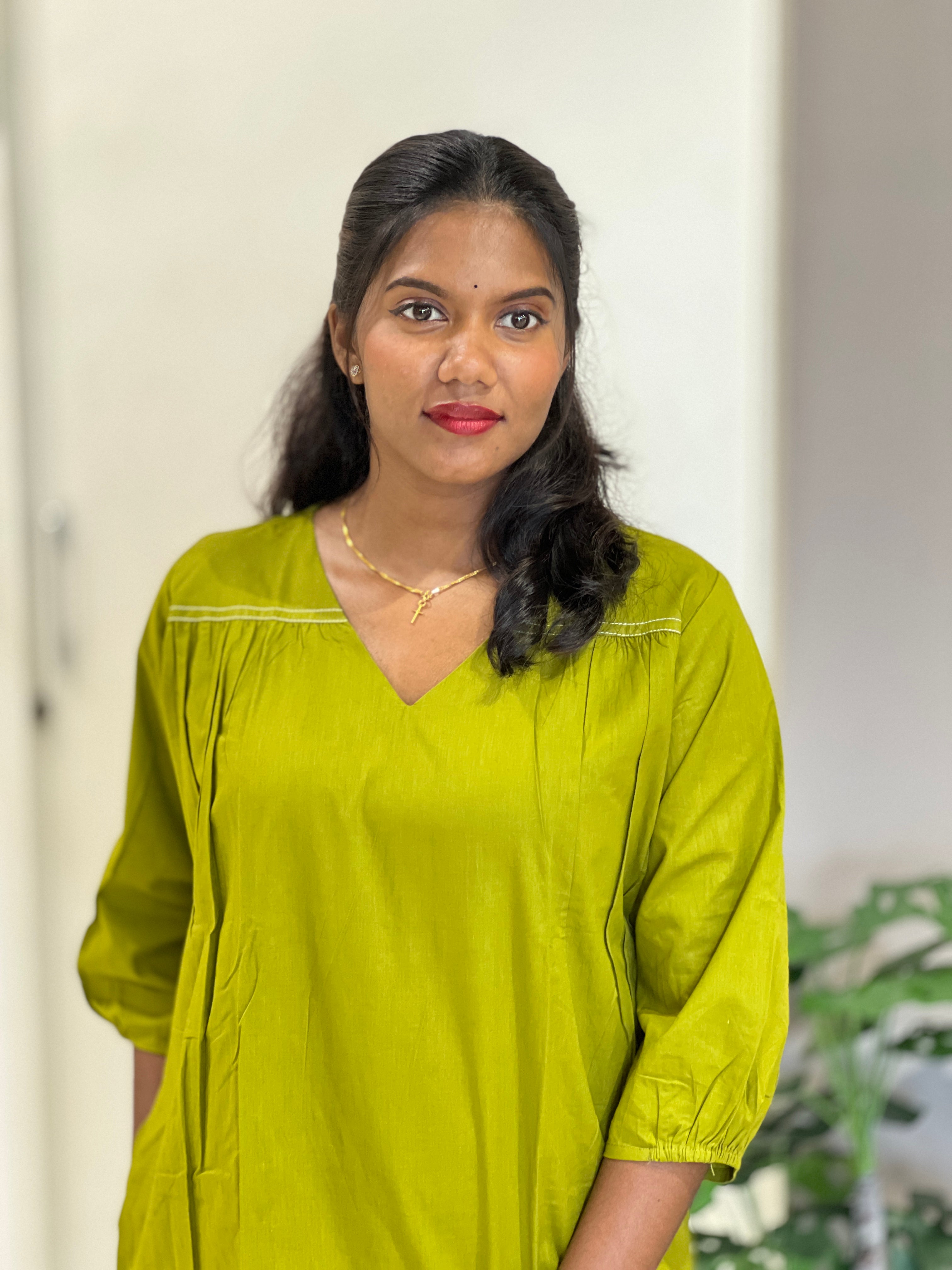 Aline Patterned Cotton Kurta | MSN167