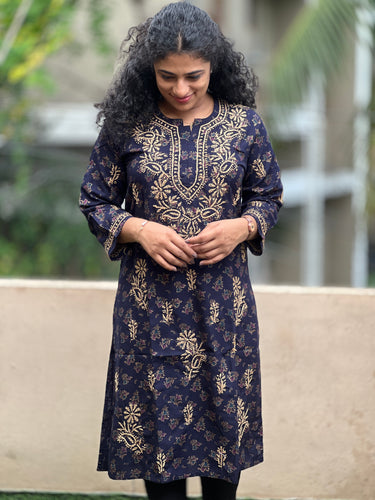 Hand Chikankari Rayon Kurta | SRC156