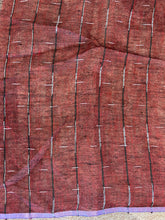 Stripe Pattern With Zari Detailed Linen Saree | DLS319