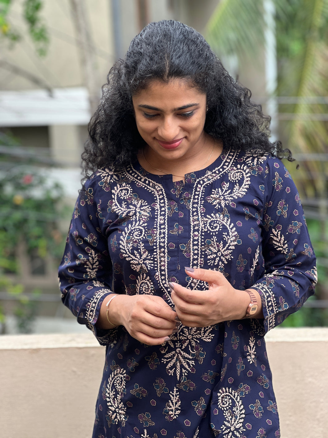 Hand Chikankari Rayon Kurta | SRC152