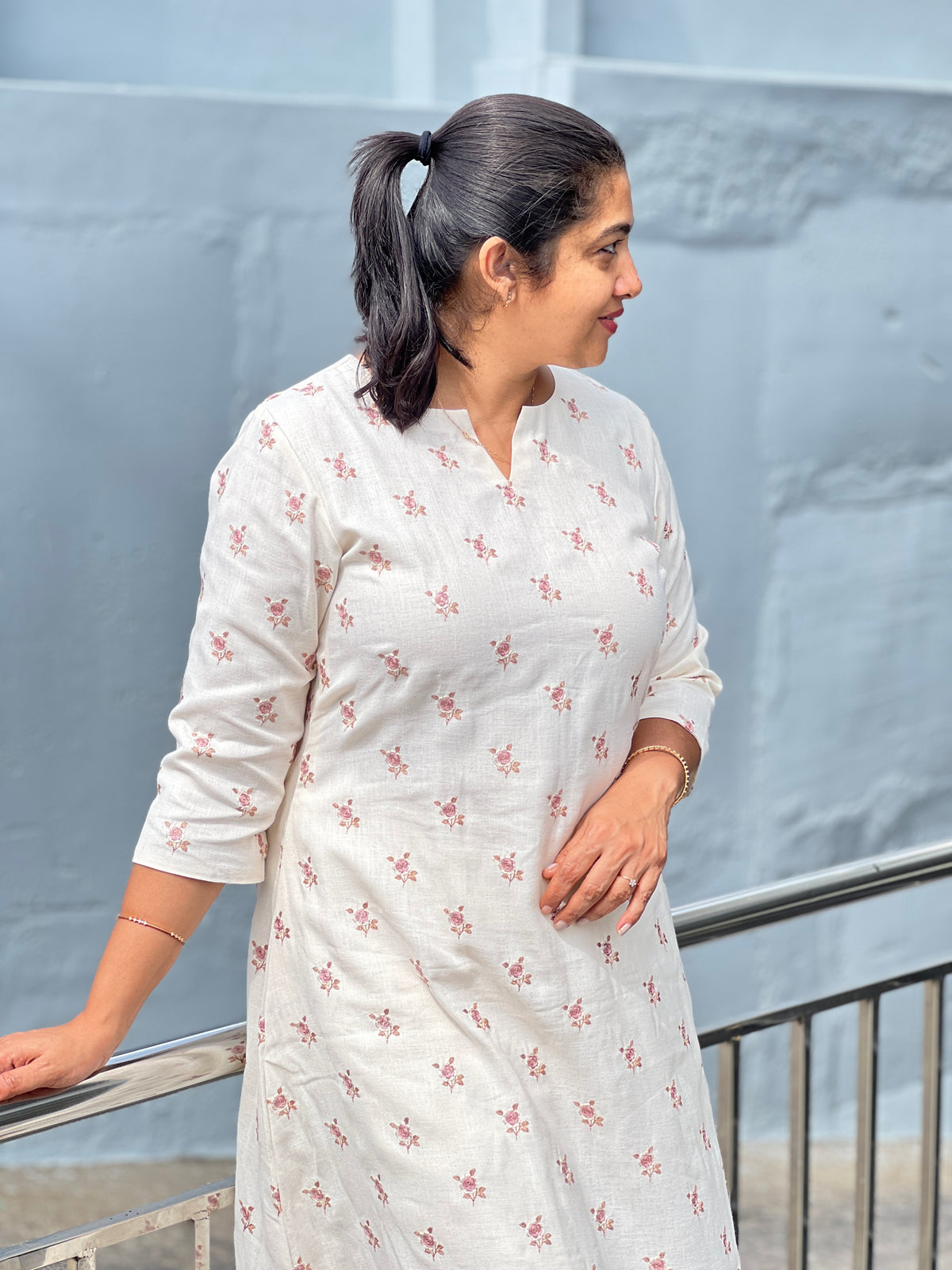 Floral Machine Embroidered Co-ord Set | DN834