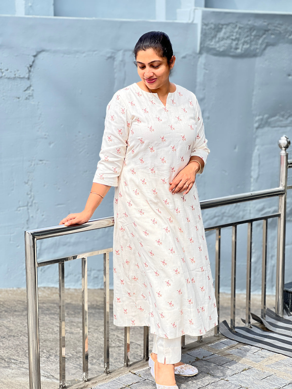 Floral Machine Embroidered Co-ord Set | DN834