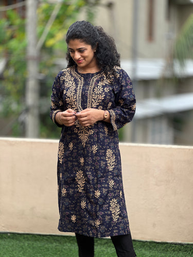 Hand Chikankari Rayon Kurta | SRC145