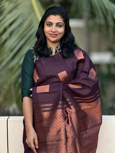 Copper Zari Butta Weaving Kanchipuram Saree | CV114