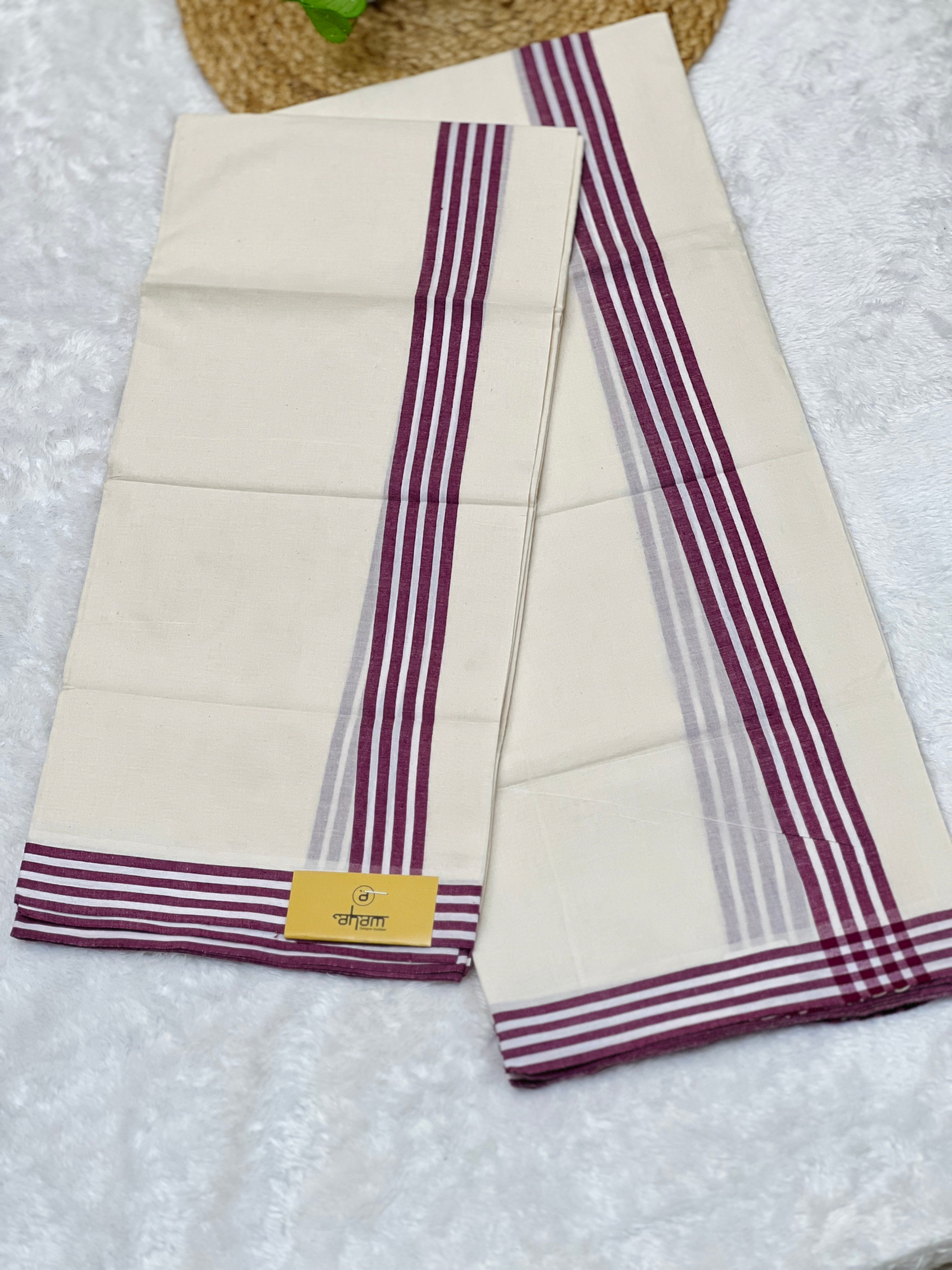 Kara Border Detailed Kerala Cotton Set Mundu | GAT368
