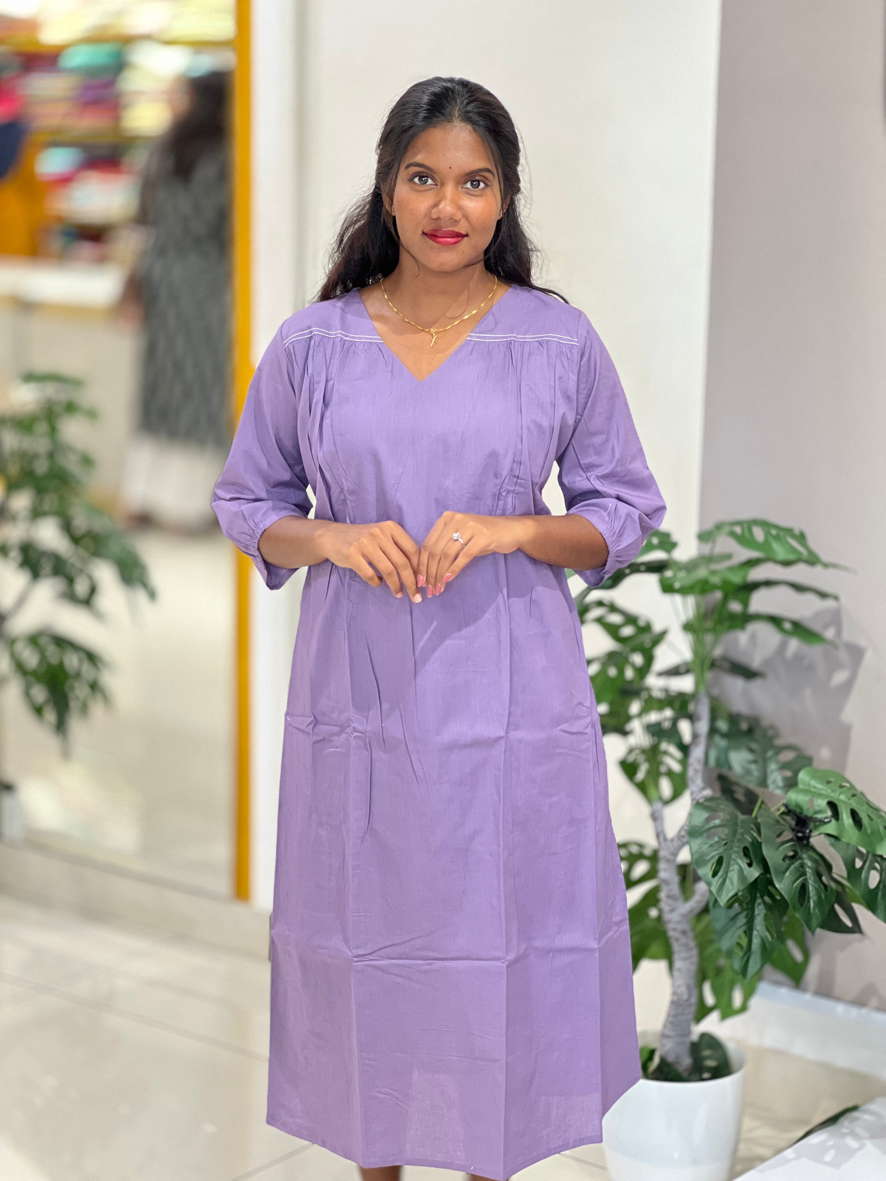 Aline Patterned Cotton Kurta | MSN166