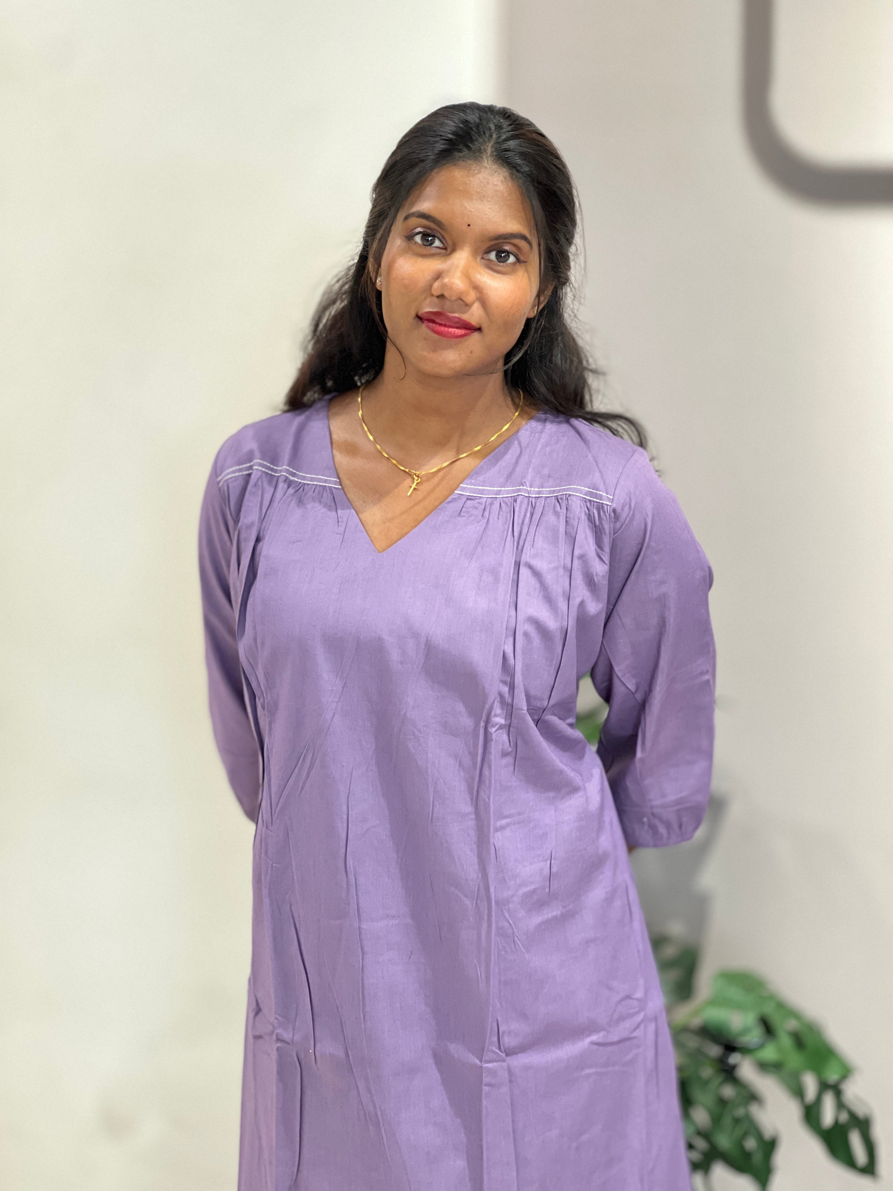 Aline Patterned Cotton Kurta | MSN166
