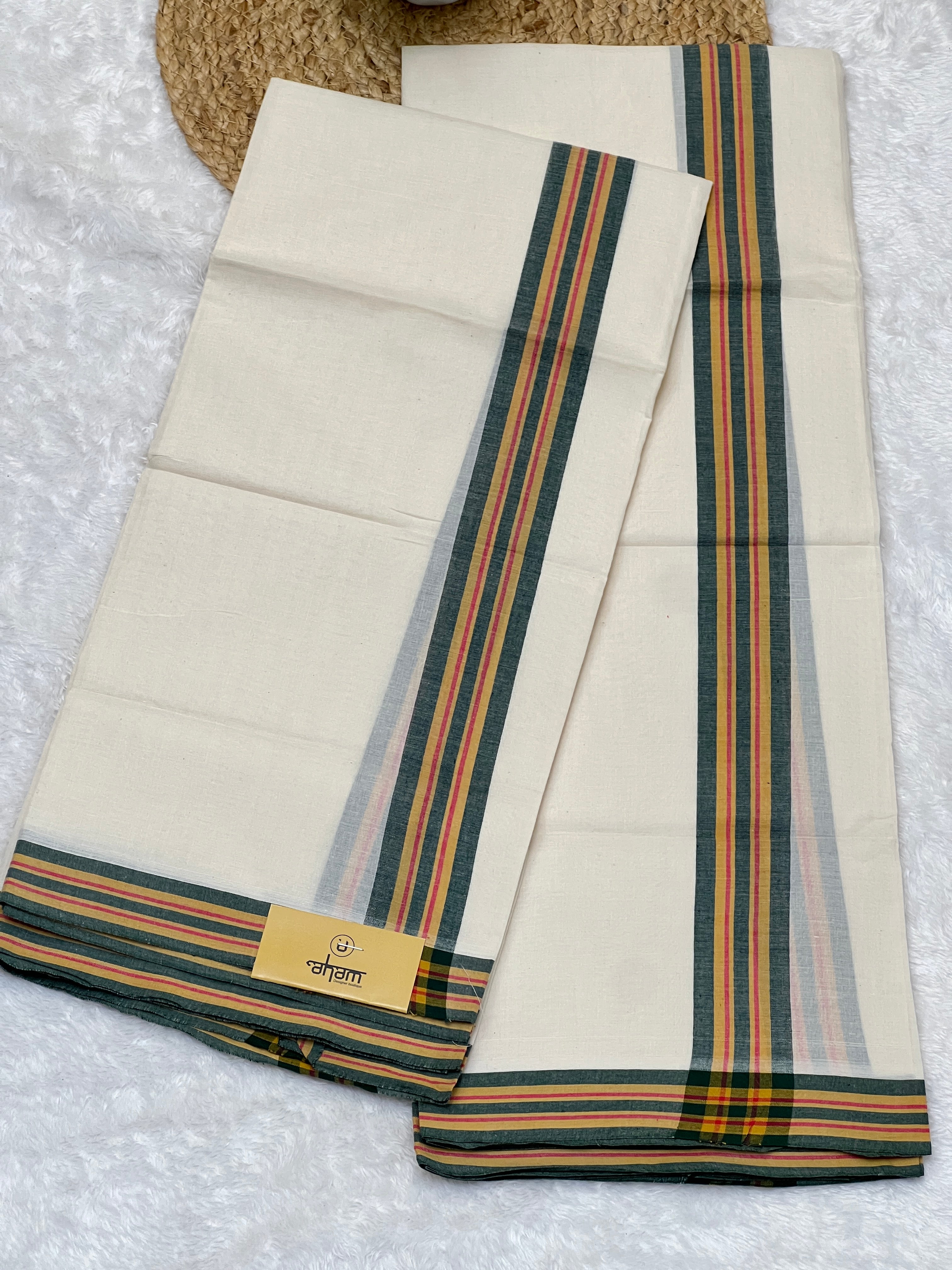Kara Border Detailed Kerala Cotton Set Mundu | GAT366