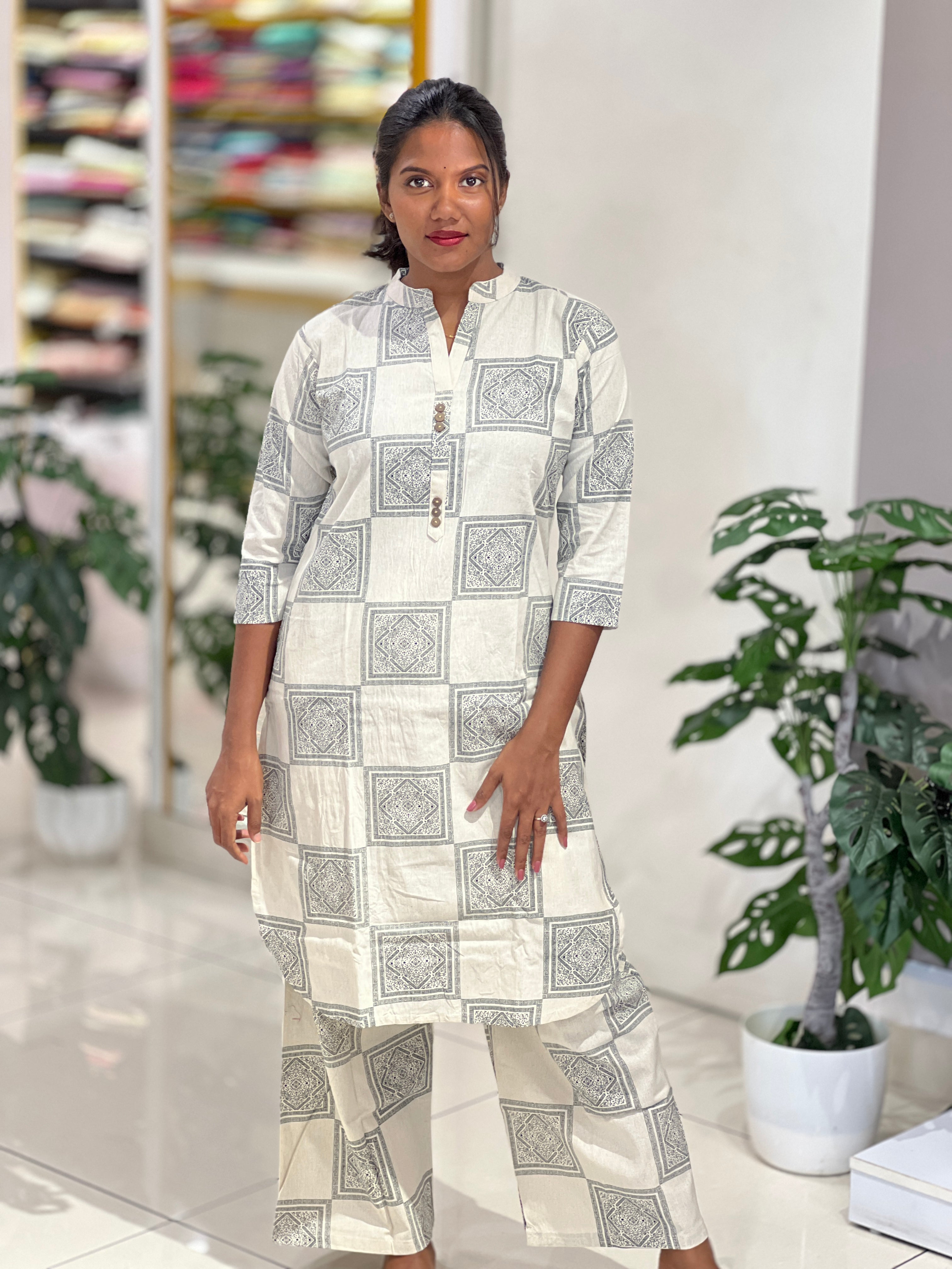 Printed Cotton Kurta Set | SLS104
