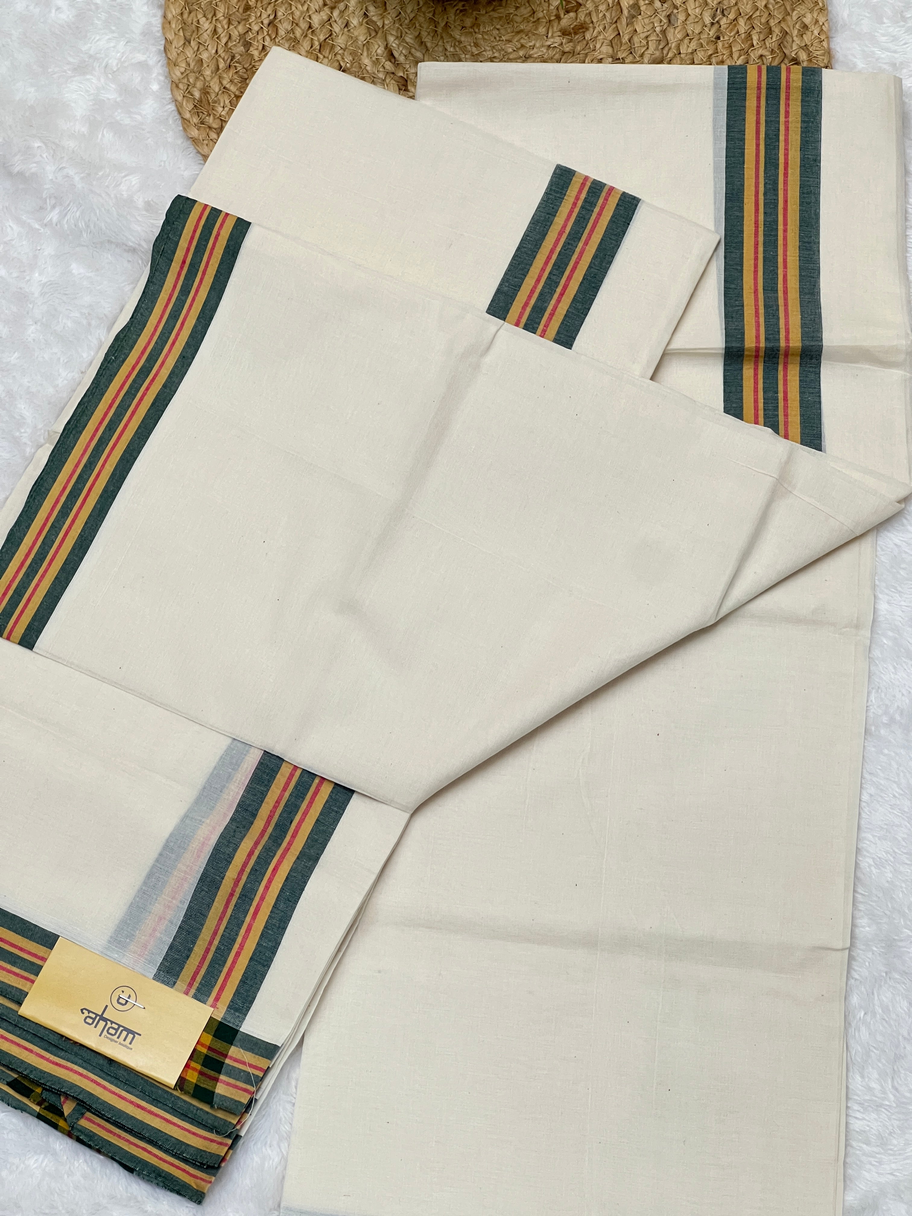 Kara Border Detailed Kerala Cotton Set Mundu | GAT366