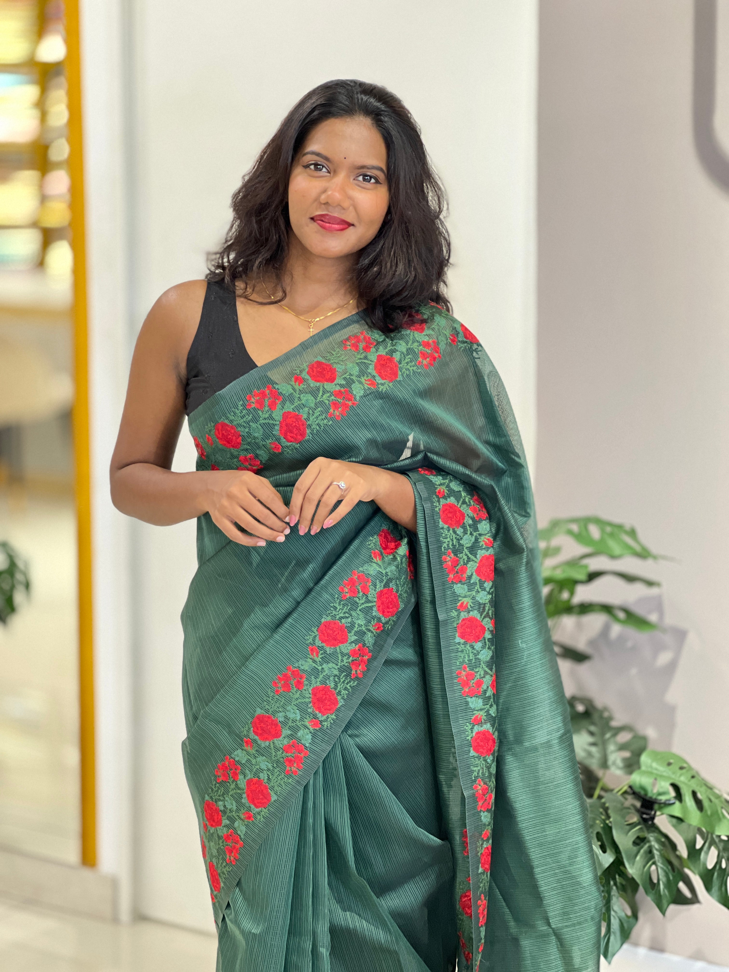 Cross Stitch Pattern Embroidery Kota Saree | JSC631