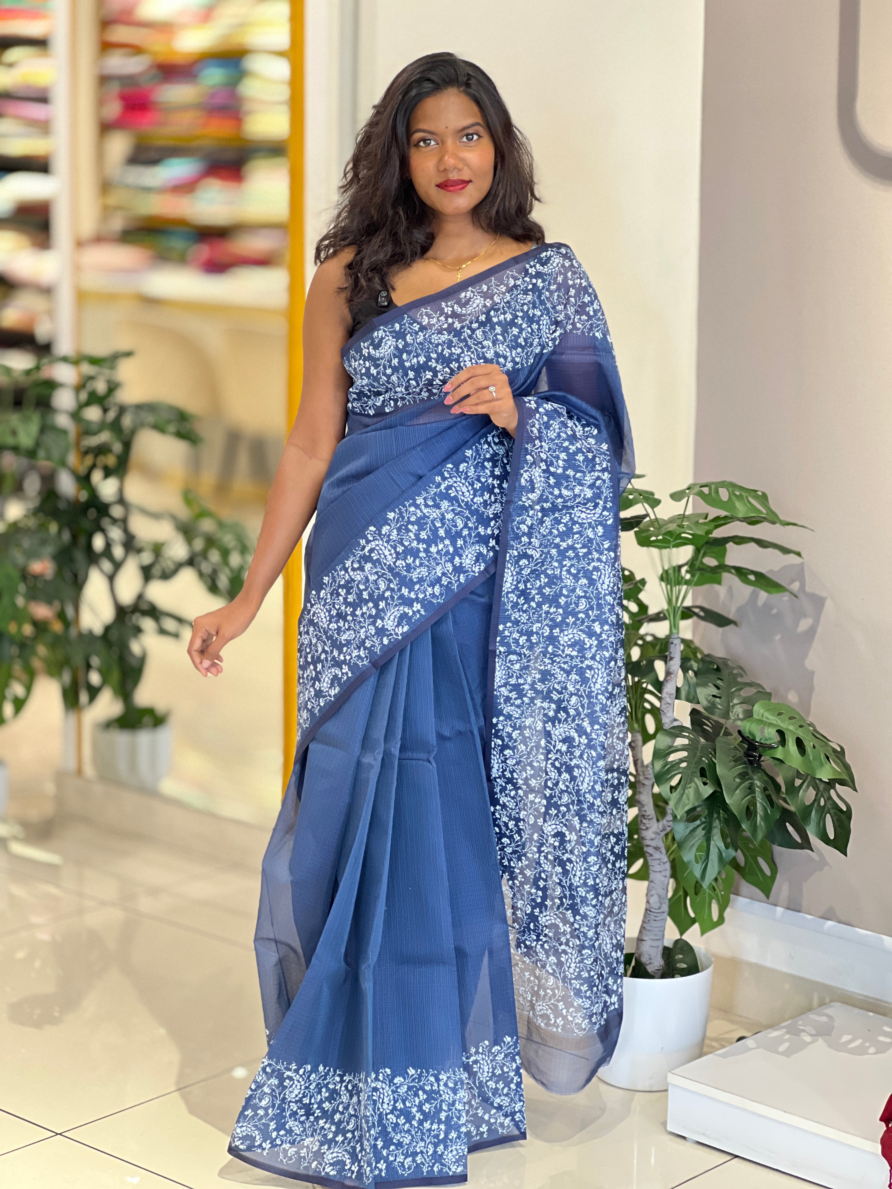 Block Printed Kota Saree | JSC647