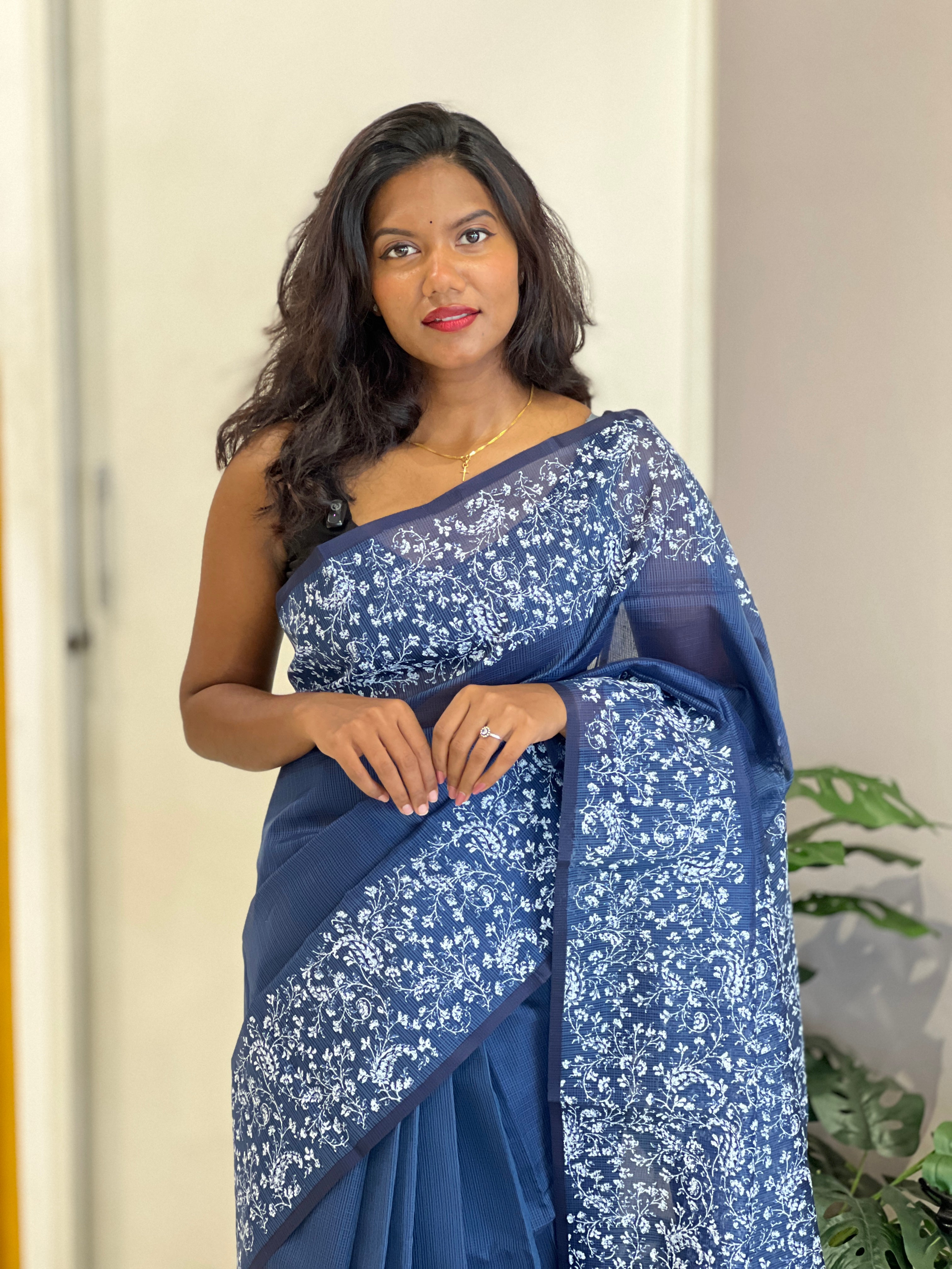 Block Printed Kota Saree | JSC647