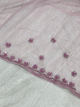 Beads Work Embroidered Net Saree | SBP873