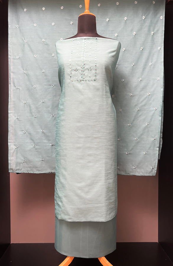 Mirror Work Detailed Tussar Finish Salwar Set | SD122