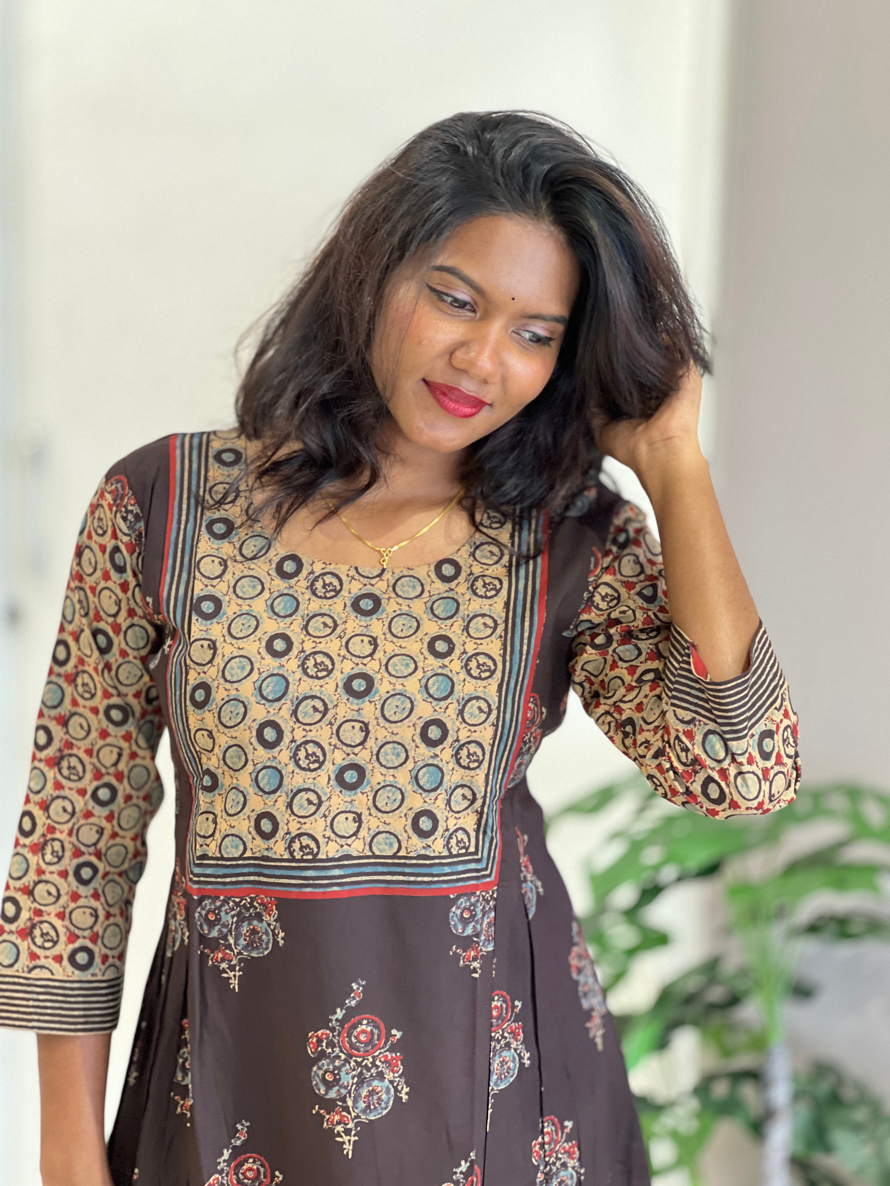 Block Printed Aline Cotton Kurta | SLS103