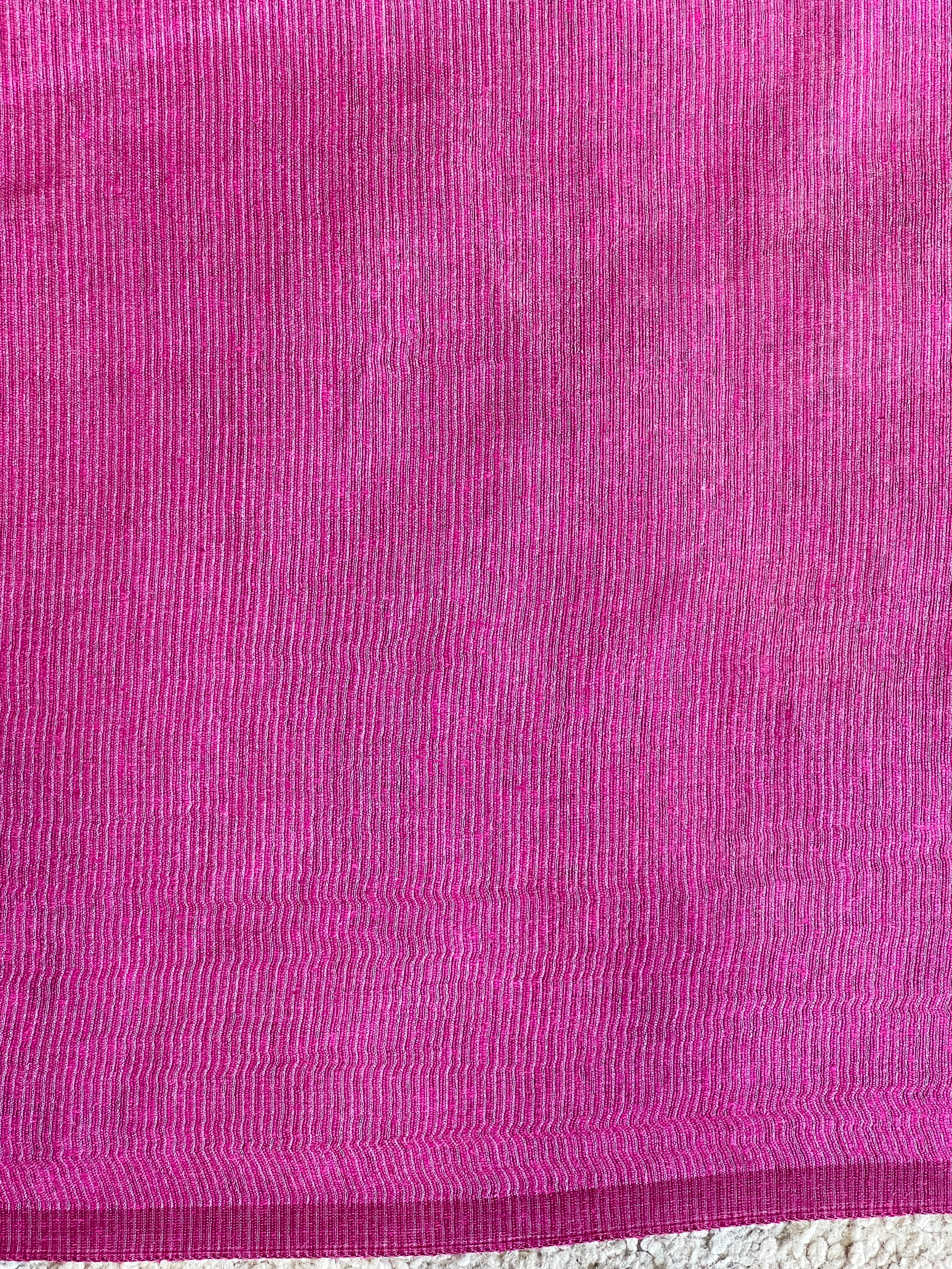 Thread Weaving Zigzag Patterned Noil Tussar Saree | PNS200