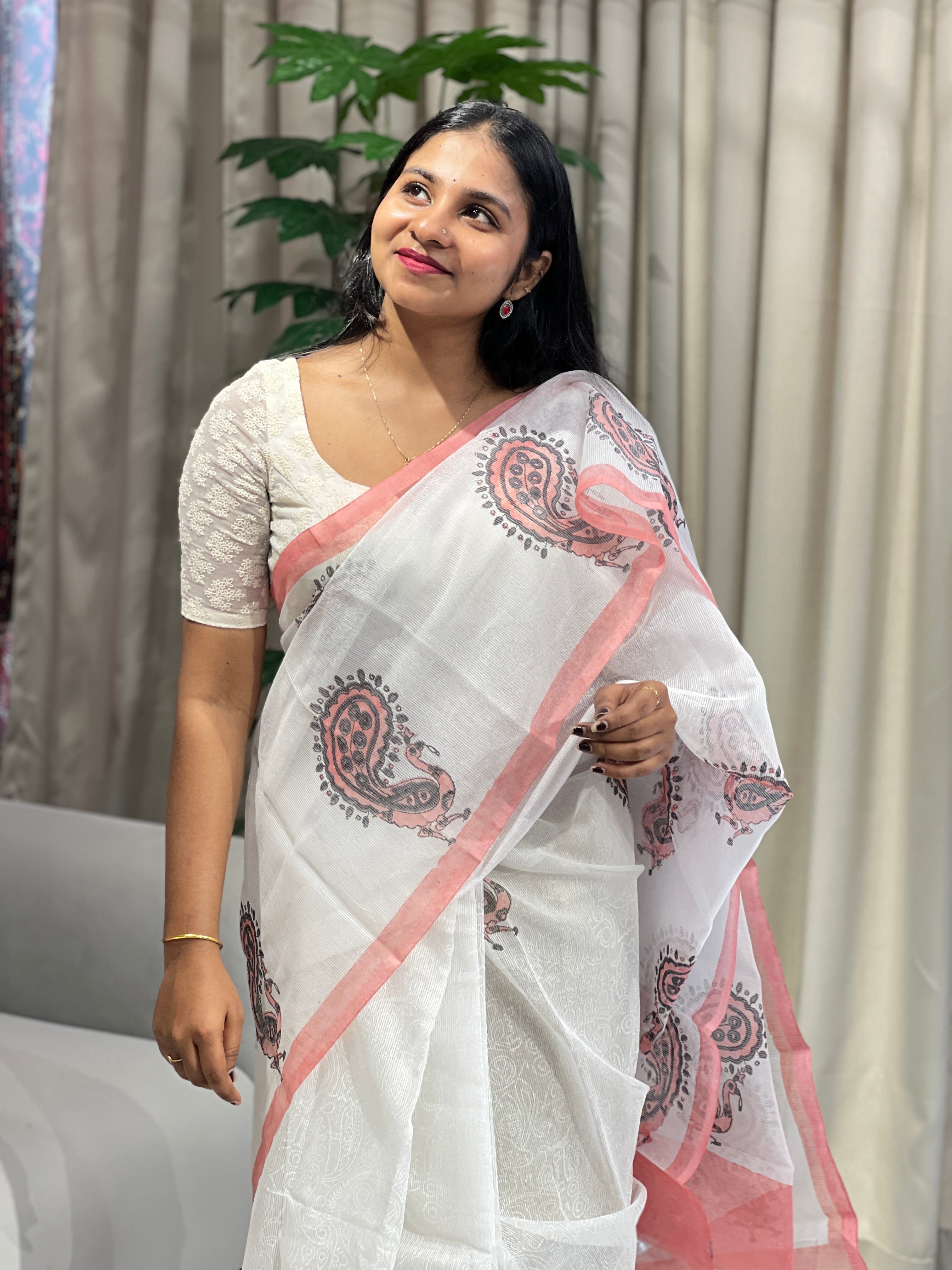 Printed Supernet Kota Saree | JSC103
