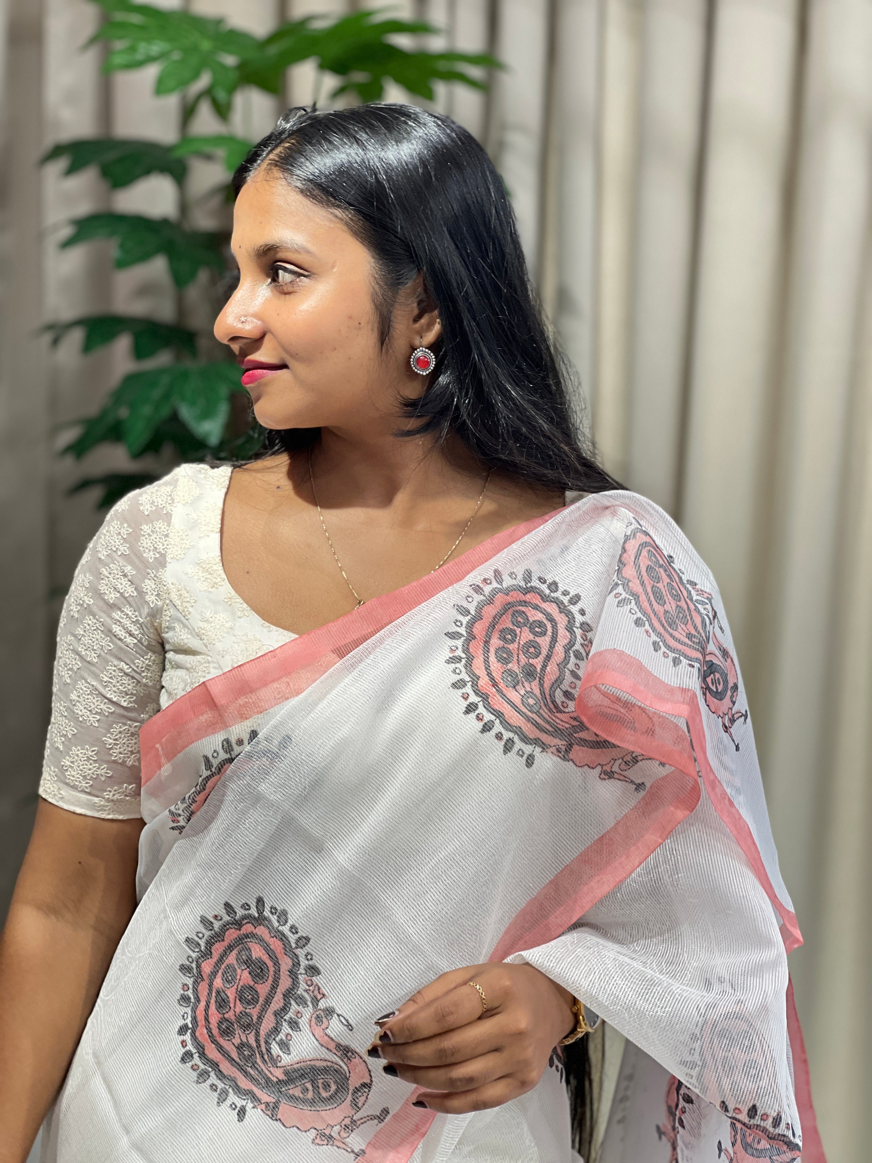 Printed Supernet Kota Saree | JSC103