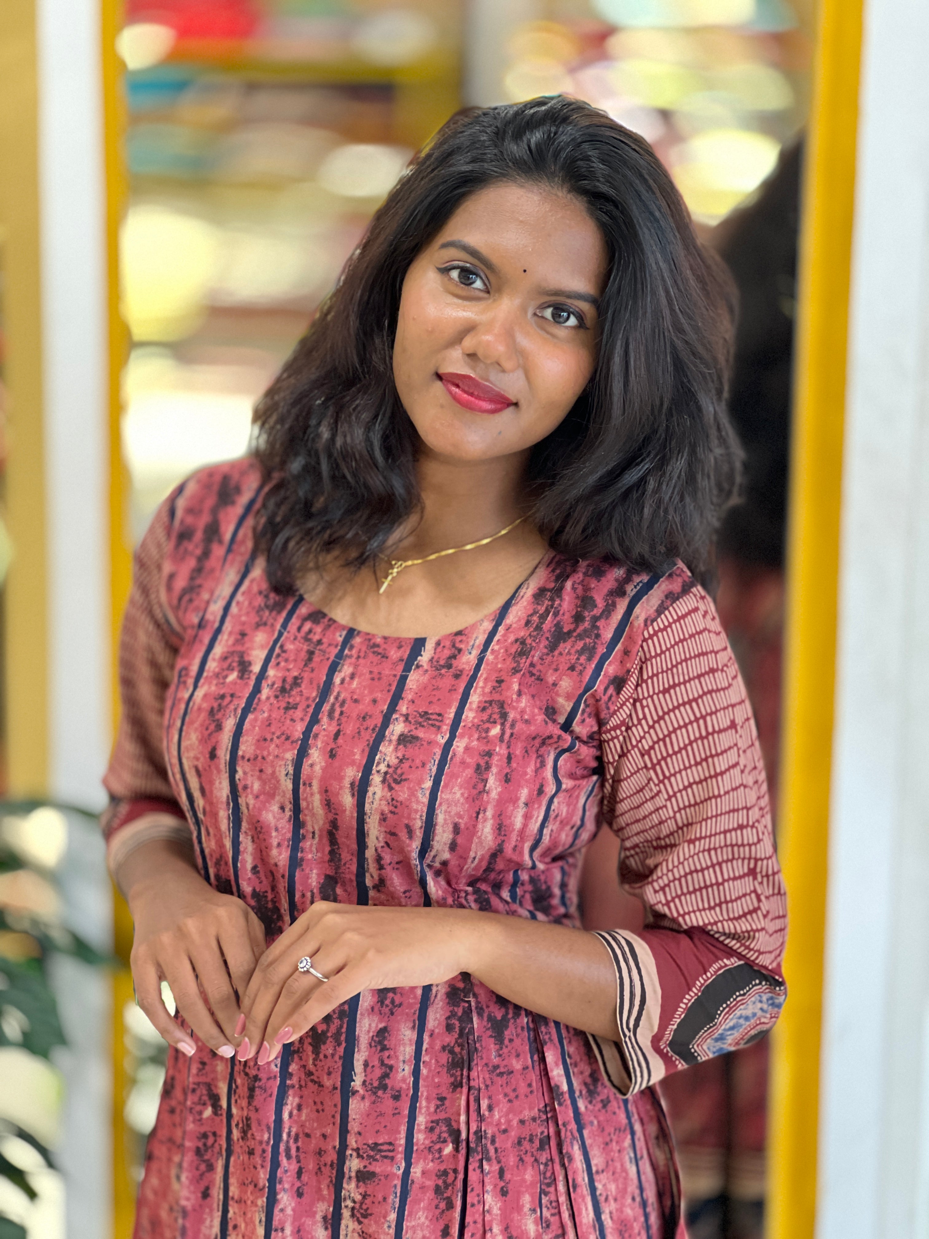 Block Printed Aline Cotton Kurta | SLS102