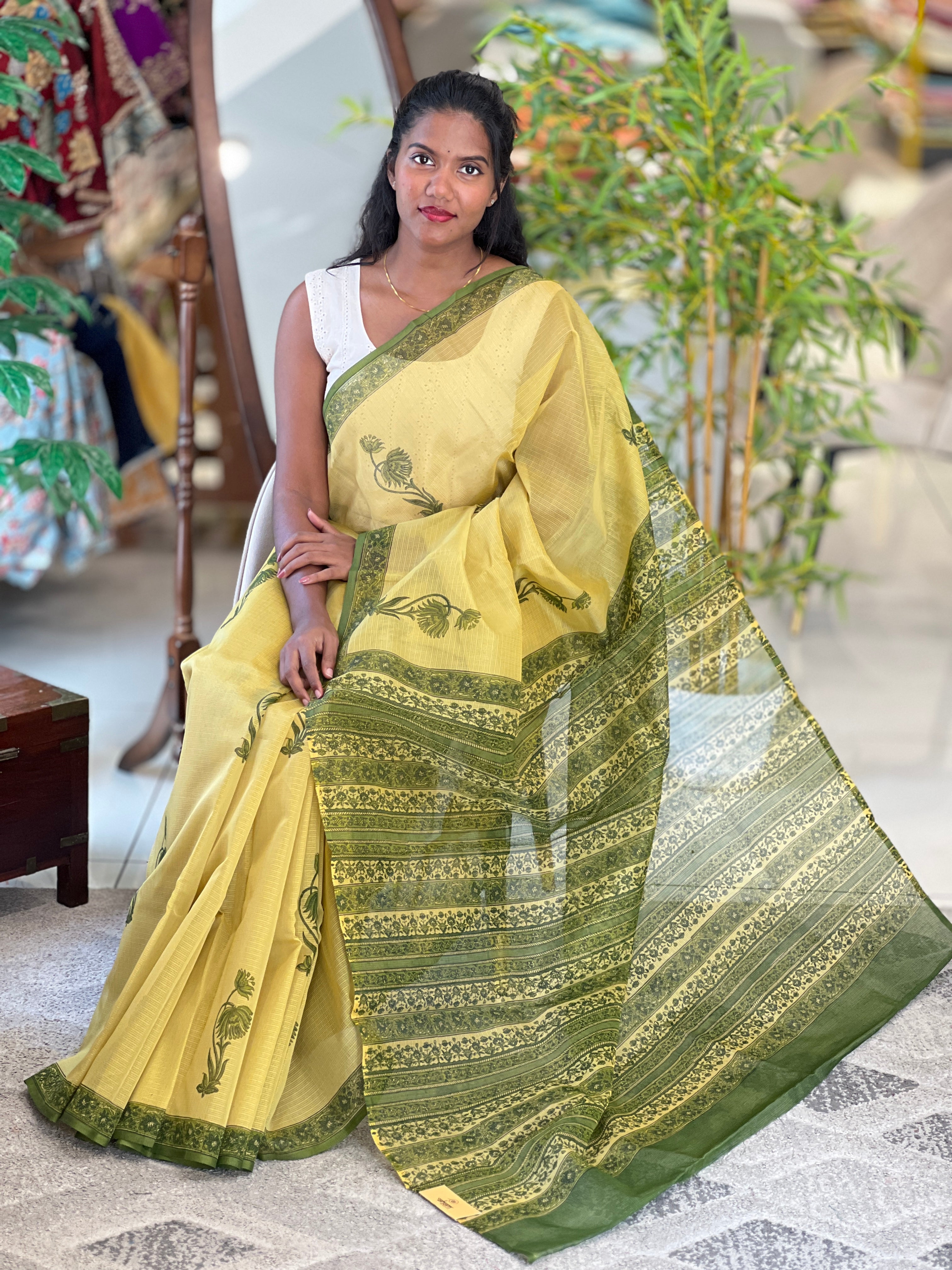 Block Printed Kota Saree | JSC646