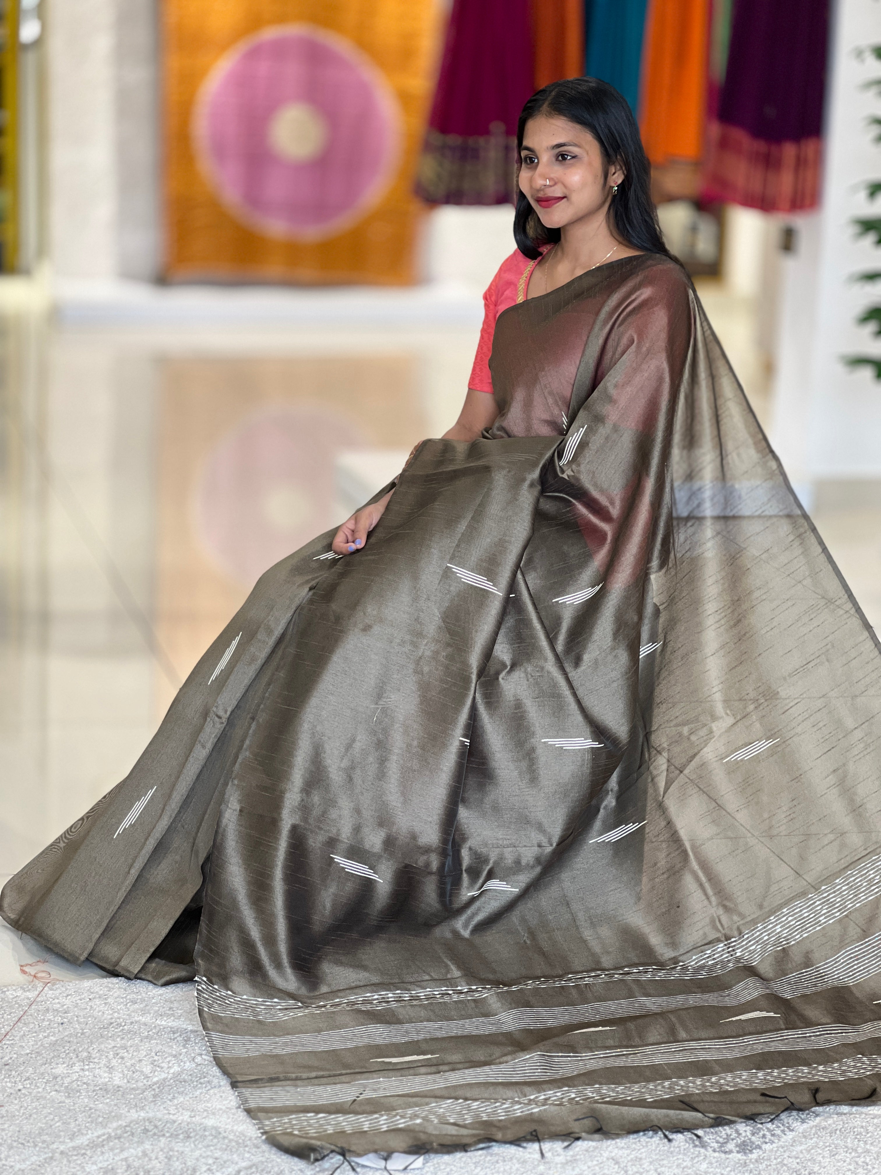 Kesiya Weaved Semi Silk Saree | PD355