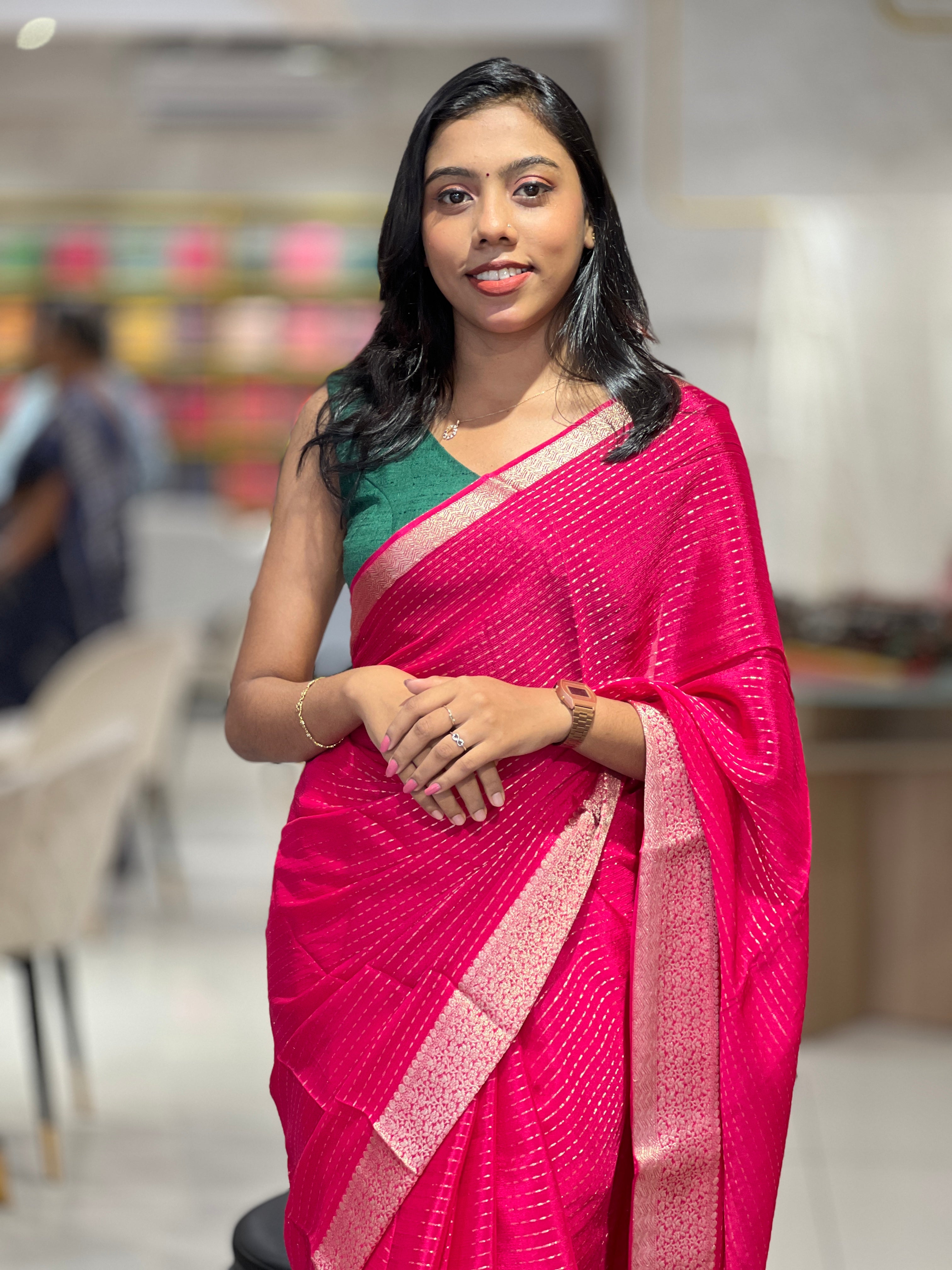 Zari Woven Hosa Silk Saree | HT127