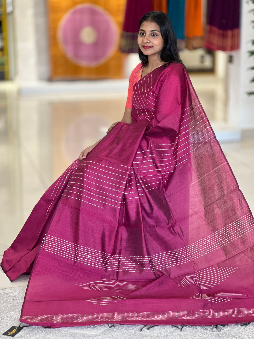 Kesiya Weaved Semi Silk Saree | PD584