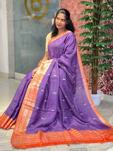 Zari Check Patterned Semi Banarasi Saree | NN359