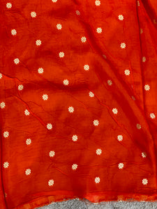 Zari Check Patterned Semi Banarasi Saree | NN359