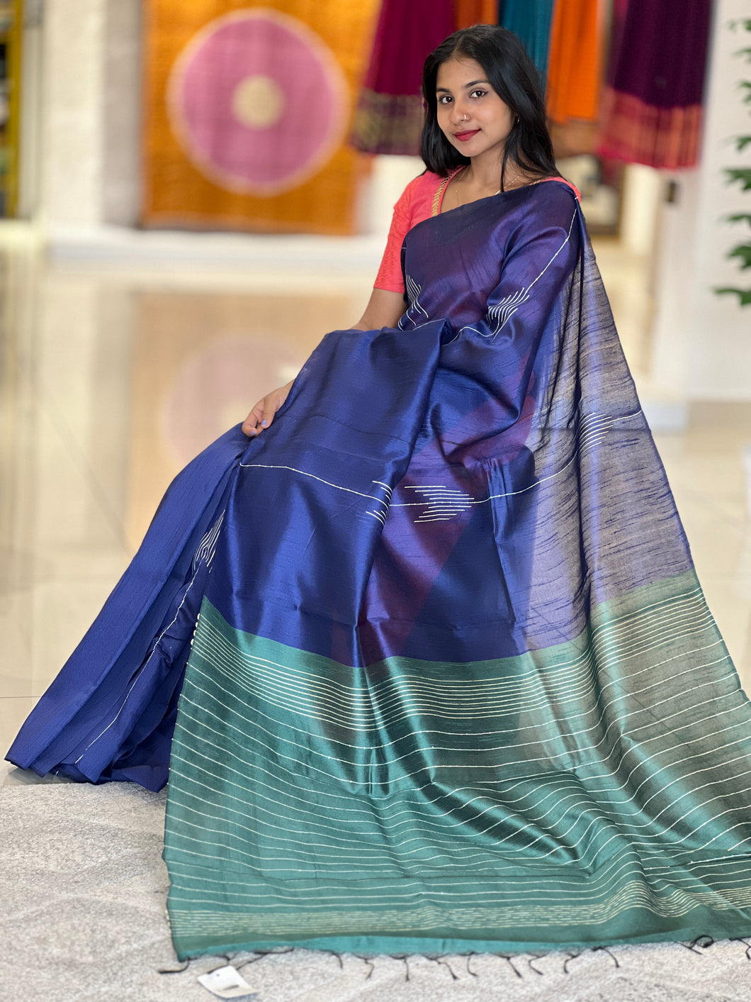 Kesiya Weaved Semi Silk Saree | PD599