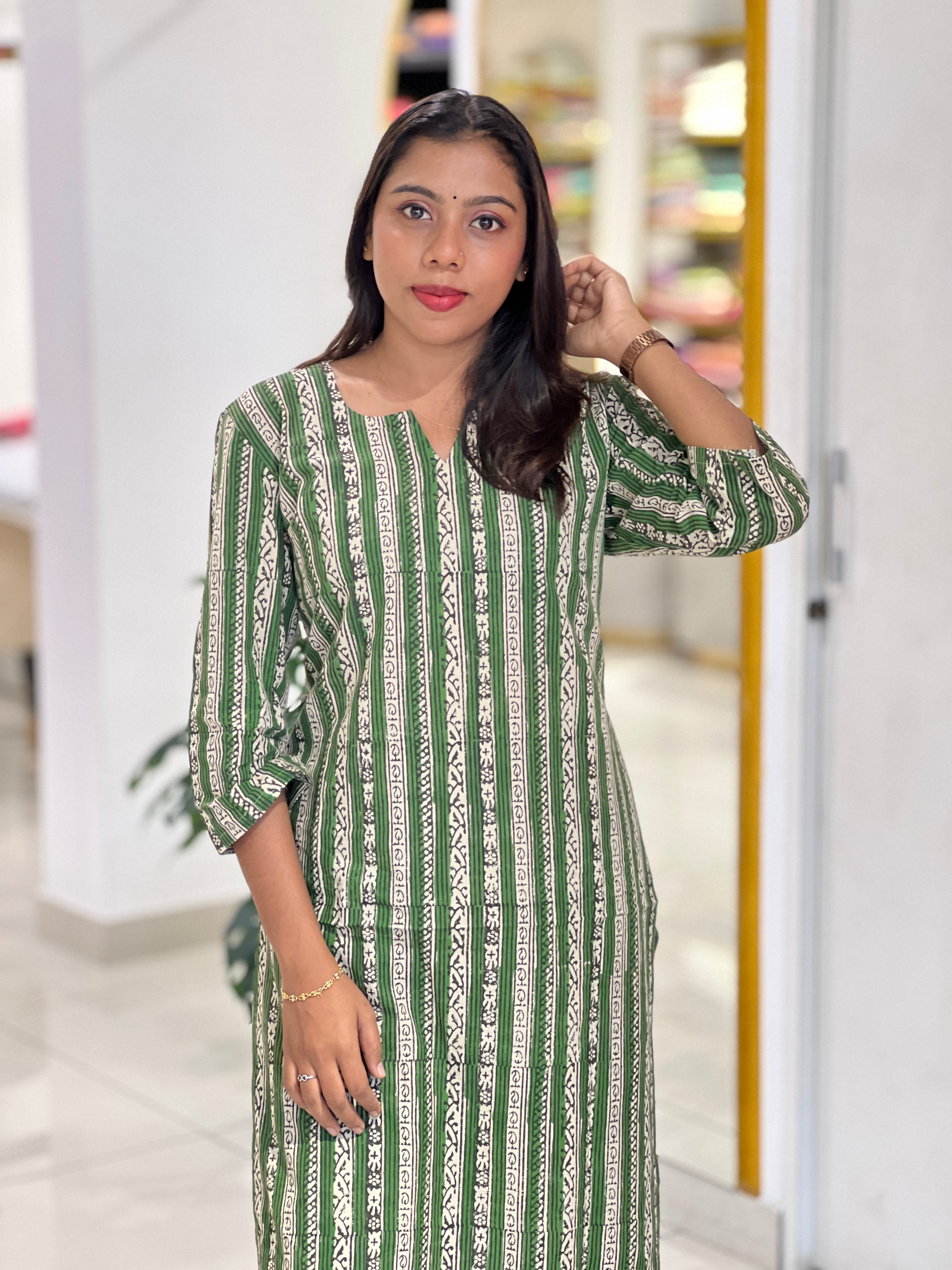 Printed Cotton Kurta | DNT847