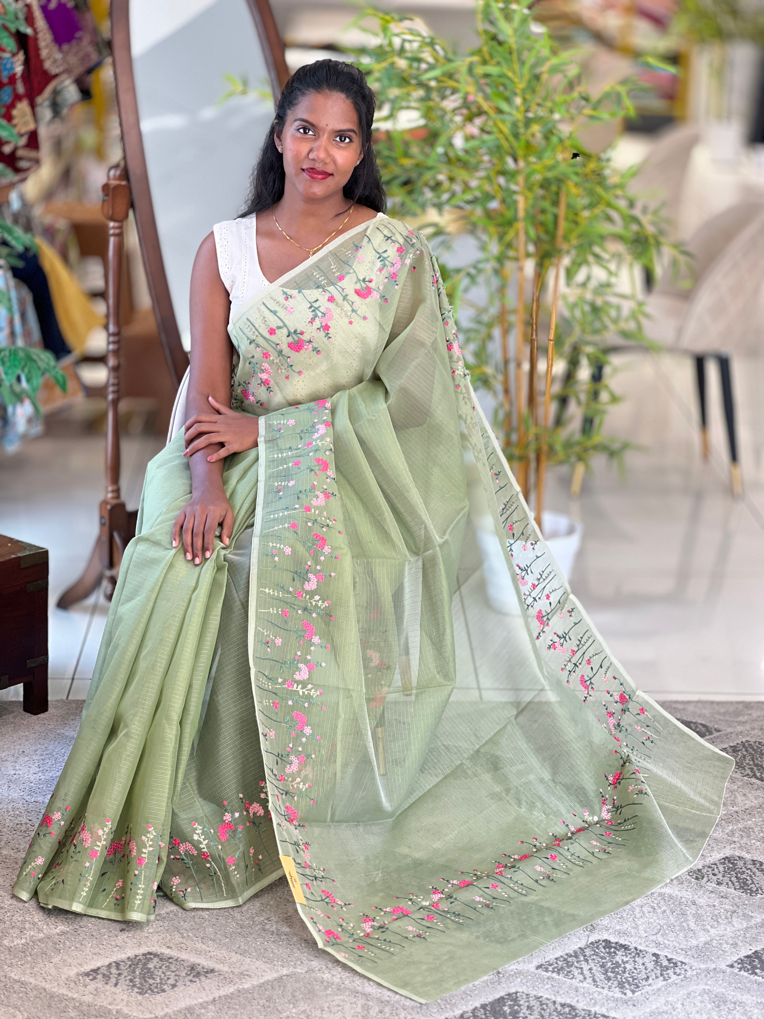 Machine Embroidery Kota Saree | JSC633