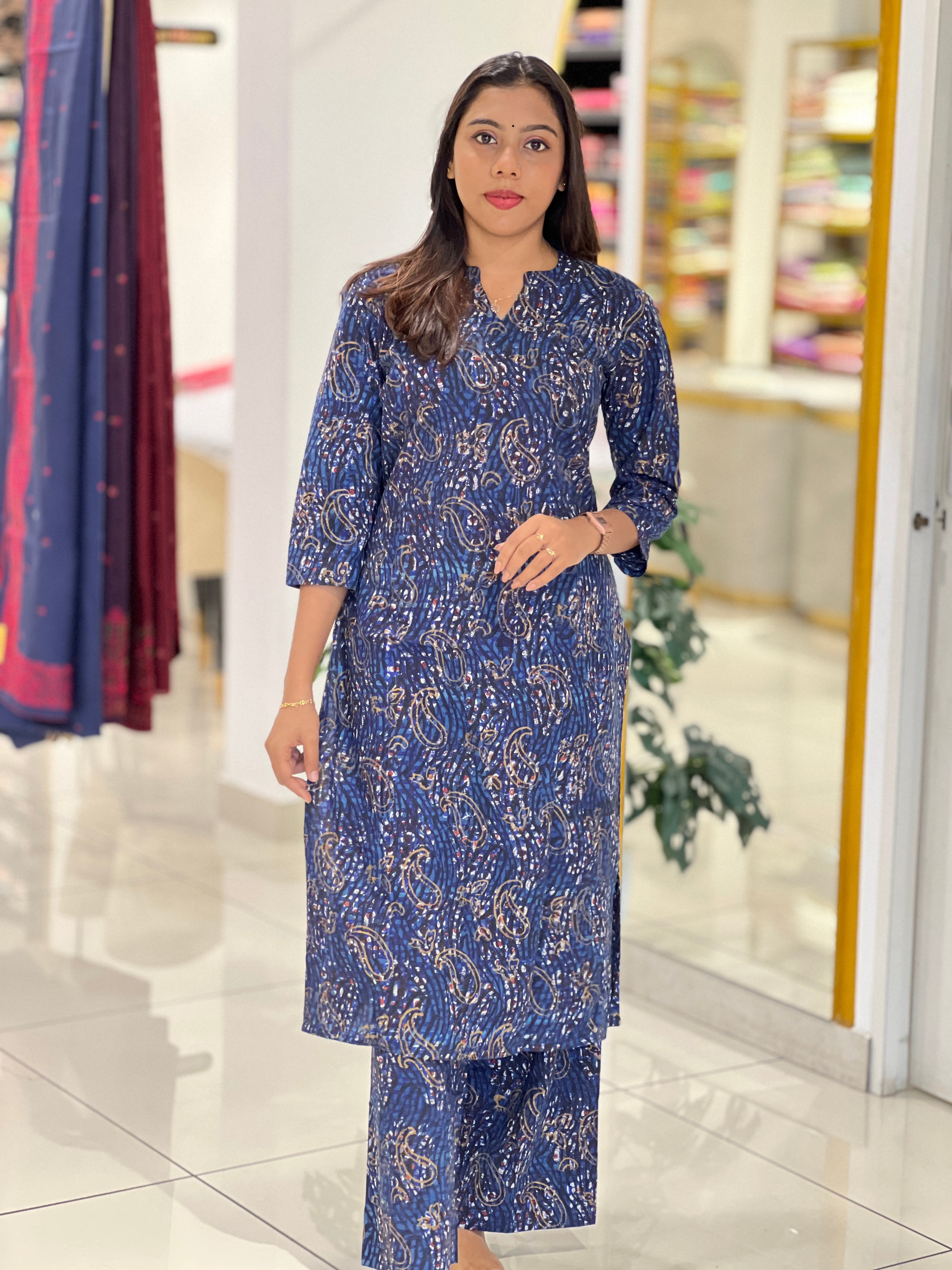 Printed Cotton Kurta Set | DNT876