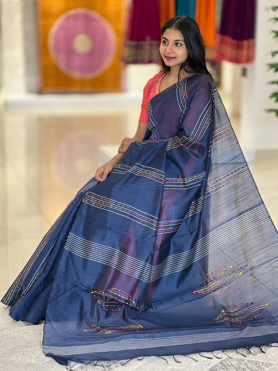 Kesiya Weaved Semi Silk Saree | PD453