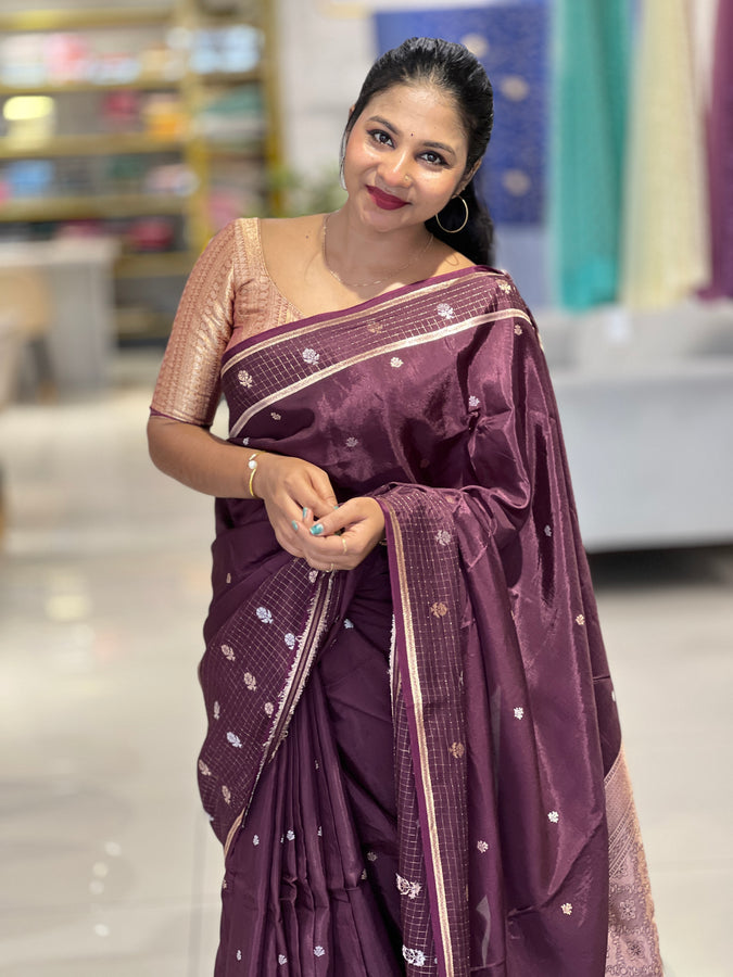Scattered Butta Detailed Banarasi Silk Saree | NN354