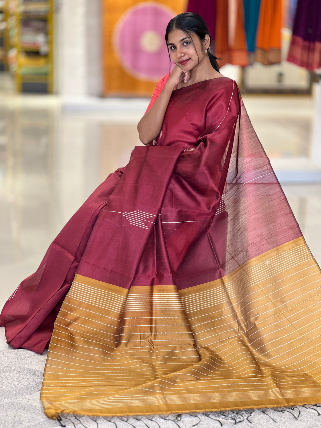 Kesiya Weaved Semi Silk Saree | PD611