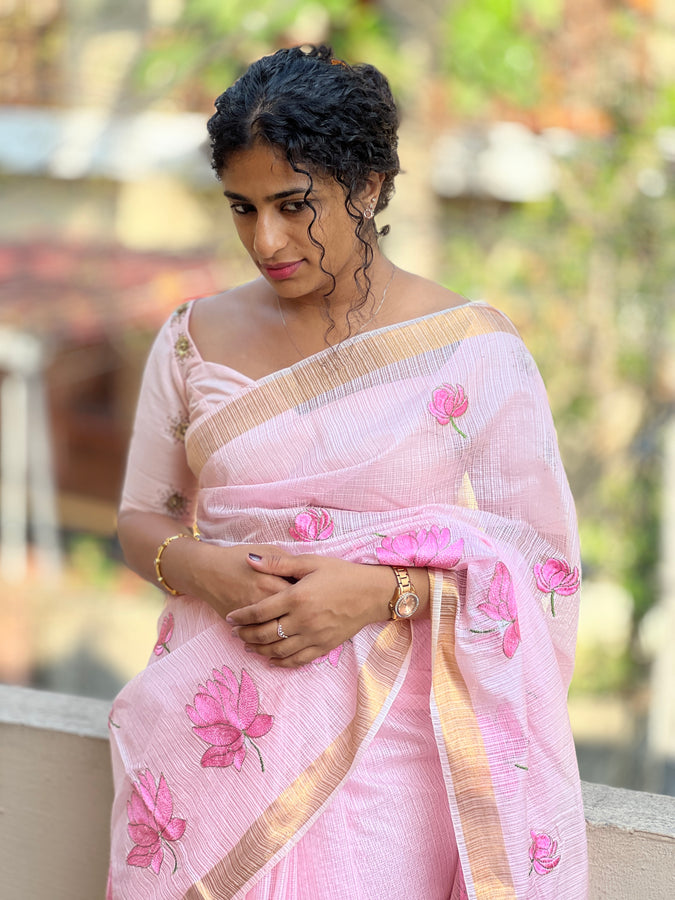 Embroidered Silky Kota Saree | NHH214