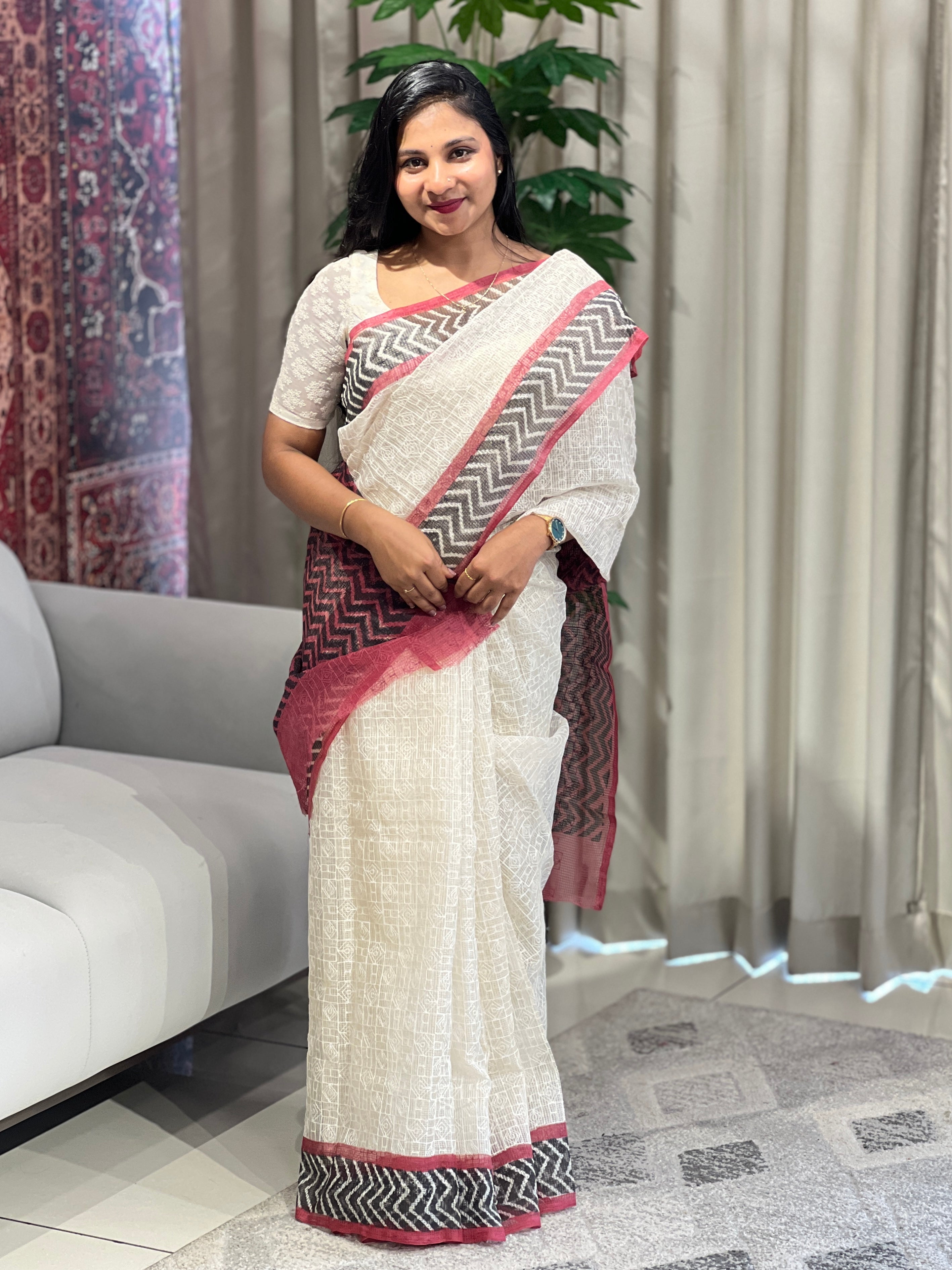 Printed Supernet Kota Saree | JSC132